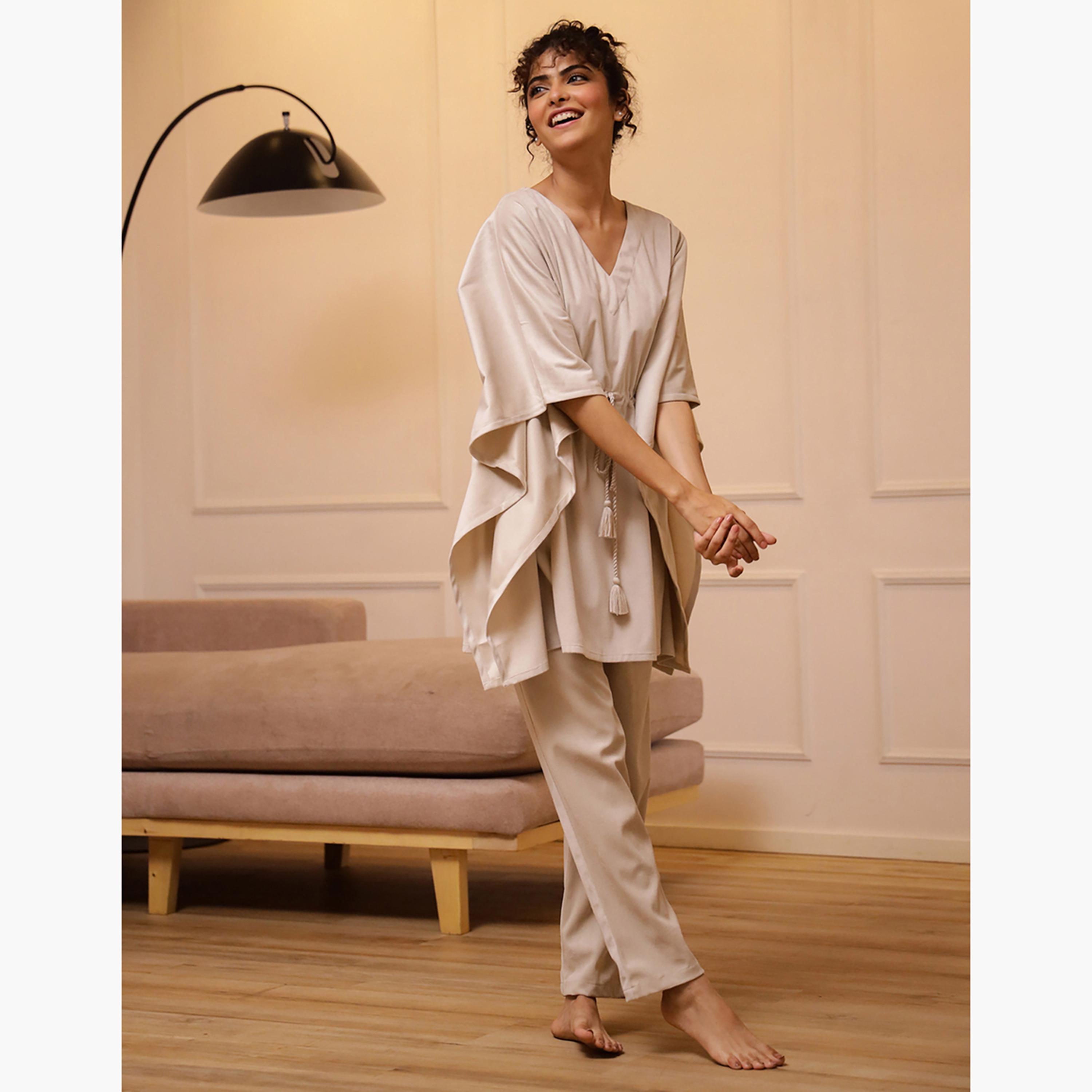 سانسكروتي هومز × ستايلي - طقم نوم للنساء من المخمل-women-clothing-nightwear-pyjamas-longsets-image-3