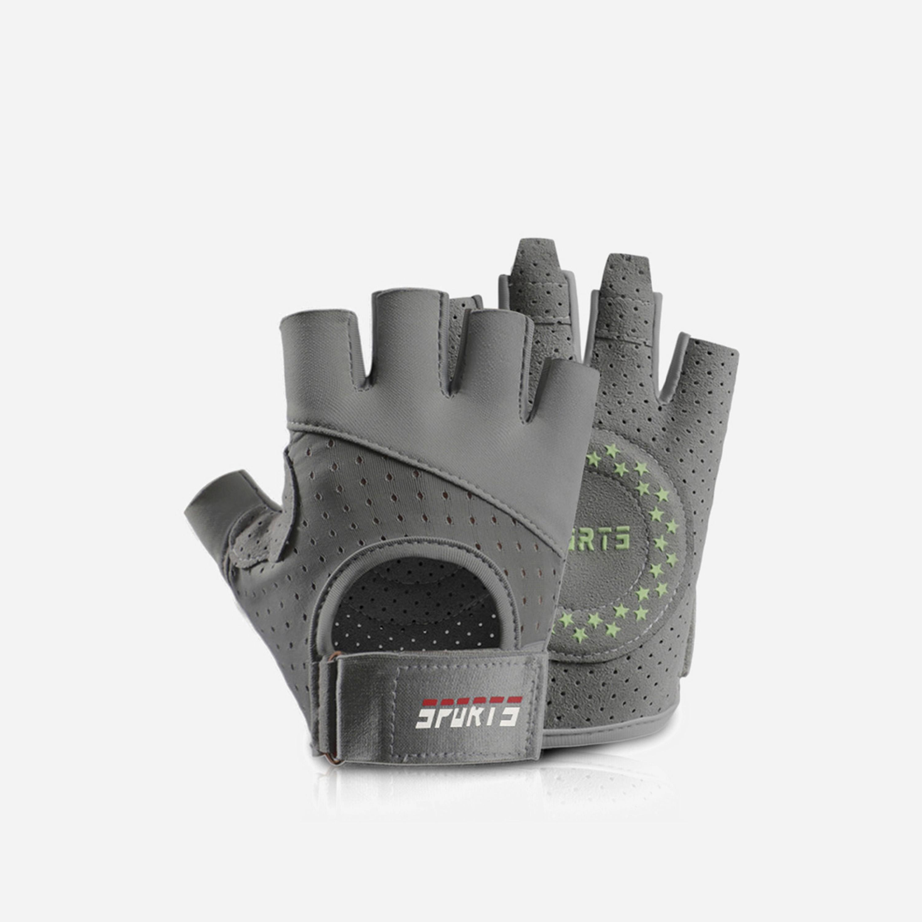 Styli Breathable Peep Text Silicon Grip Lifting Gloves-women-clothing-sportswearandactivewear-trackpantsandtracksuits-image-1
