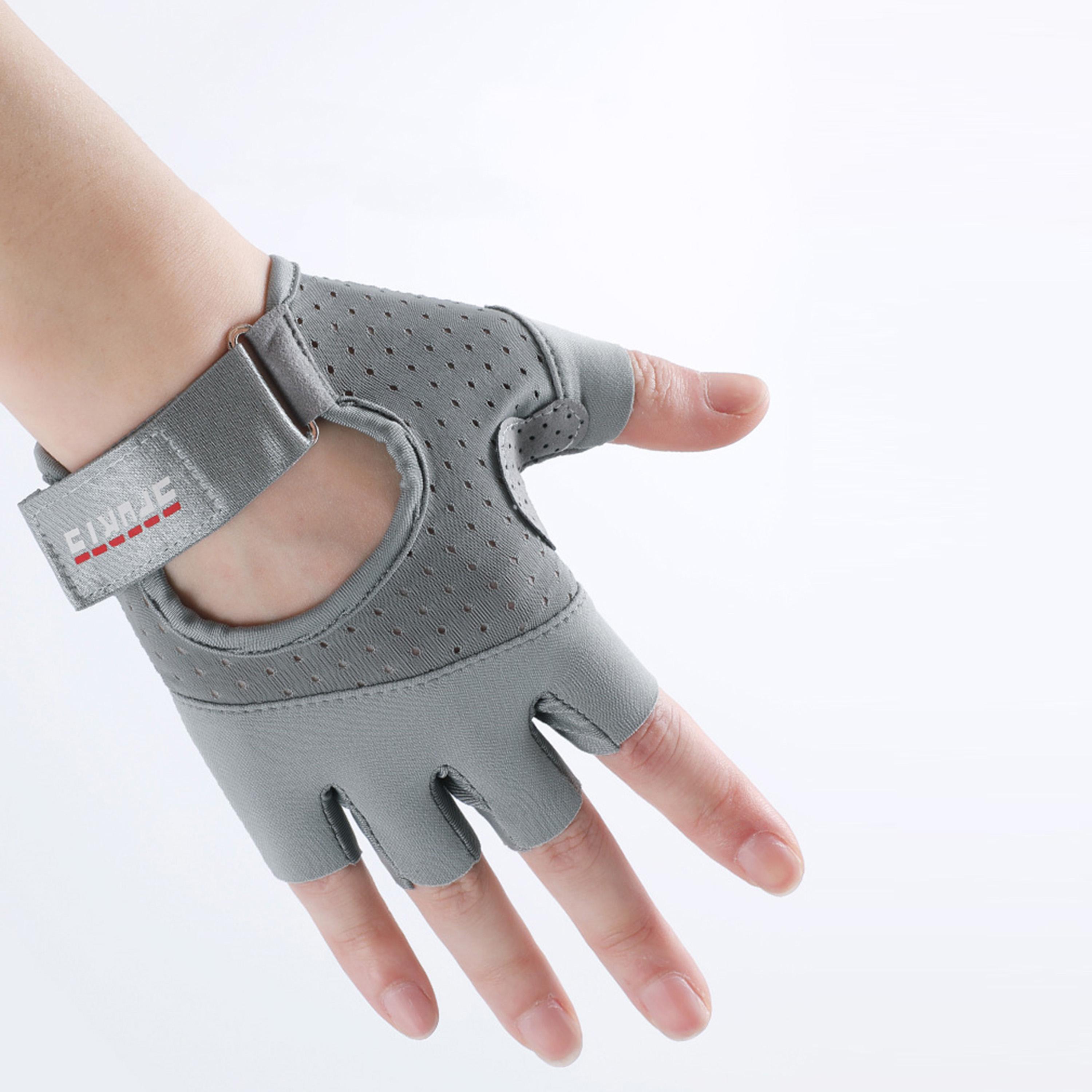 Styli Breathable Peep Text Silicon Grip Lifting Gloves-women-clothing-sportswearandactivewear-trackpantsandtracksuits-image-2