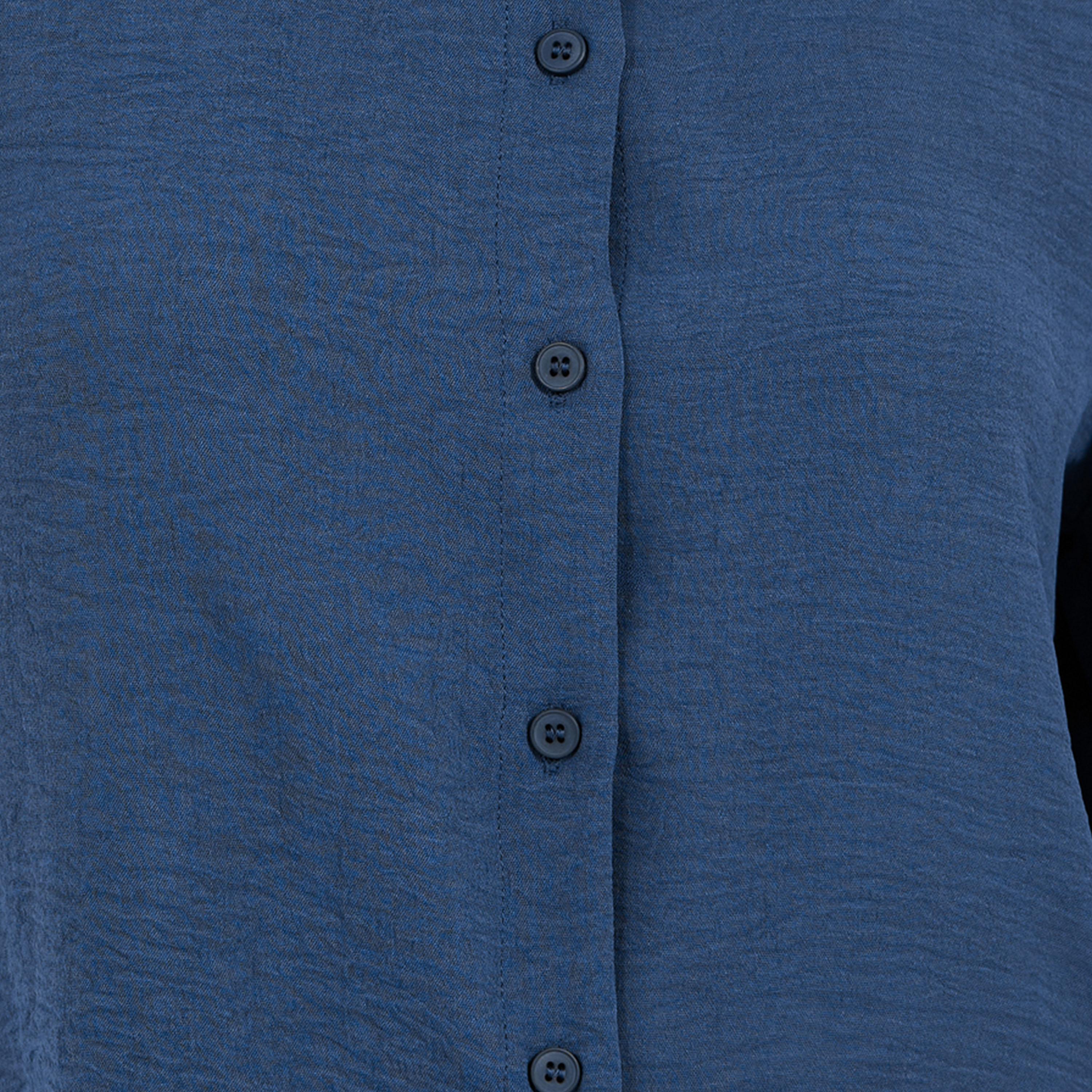 ستايلي - بلوزة سادة بأكمام طويلة - كحلي-women-clothing-shirtsandblouses-blouses-image-4