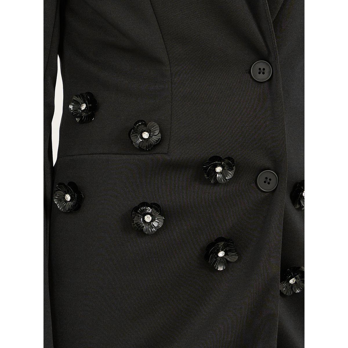Styli Women Black Button Regular Fit Blazer-women-clothing-coatsandjackets-blazers-image-4
