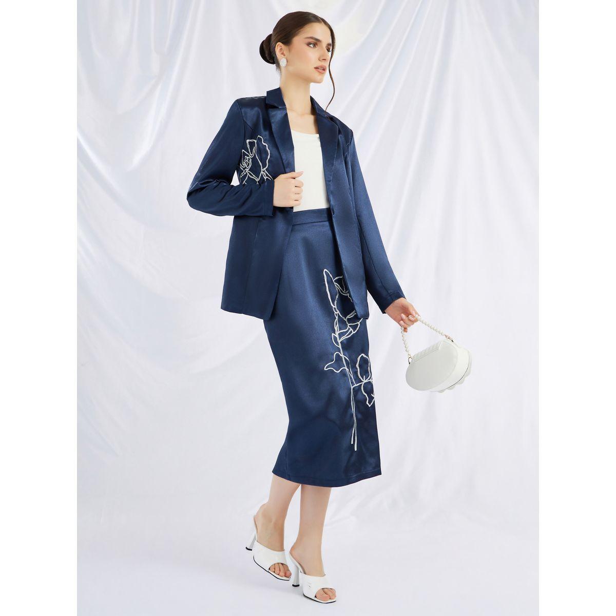 تنورة ميدي ساتان بقصة مستقيمة وتفاصيل مُطرّزة-women-clothing-bottoms-skirts-image-1