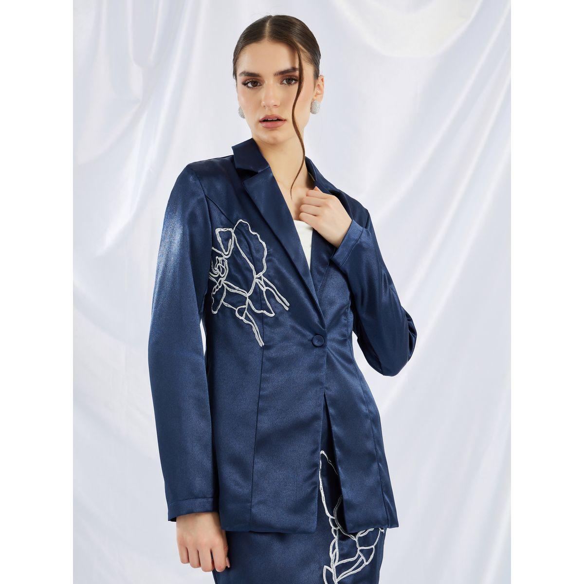 بليزر كاجوال بقصة عادية وزر إغلاق-women-clothing-coatsandjackets-blazers-image-3