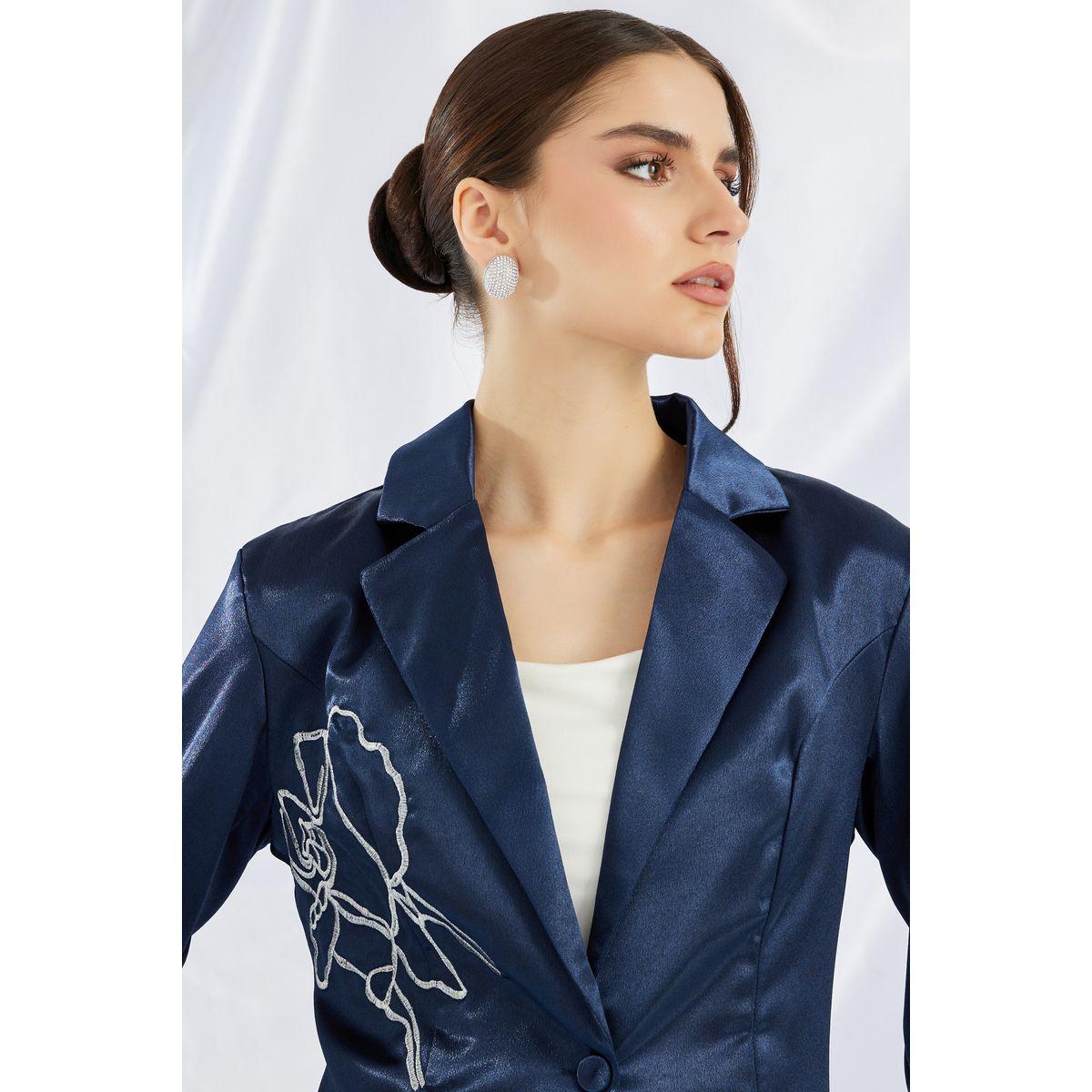 بليزر كاجوال بقصة عادية وزر إغلاق-women-clothing-coatsandjackets-blazers-image-4