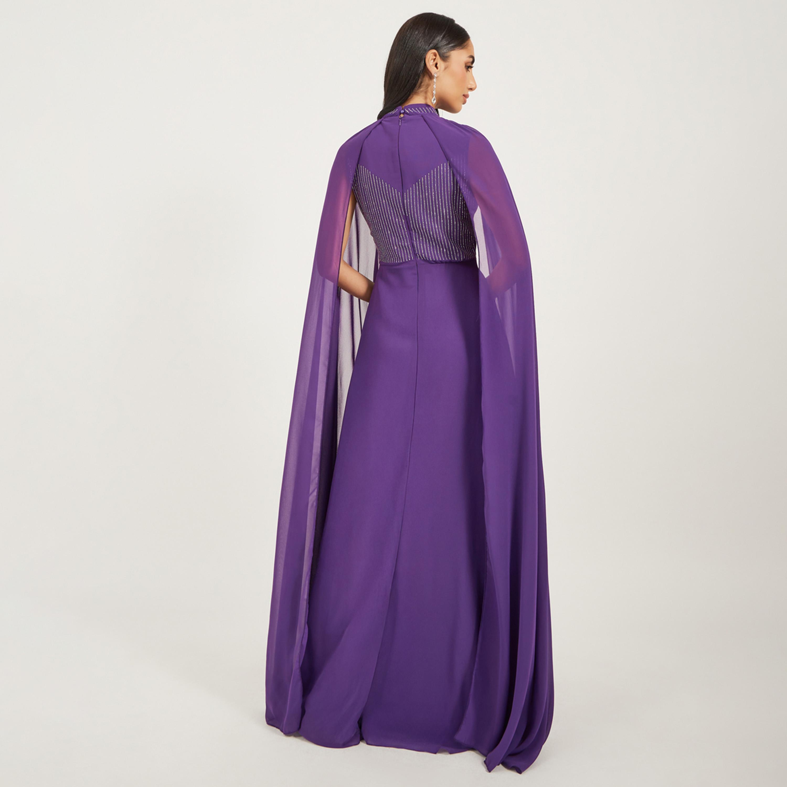 ستايلي - فستان ماكسي بأكمام واسعة وقصّة A-women-clothing-dresses-image-5