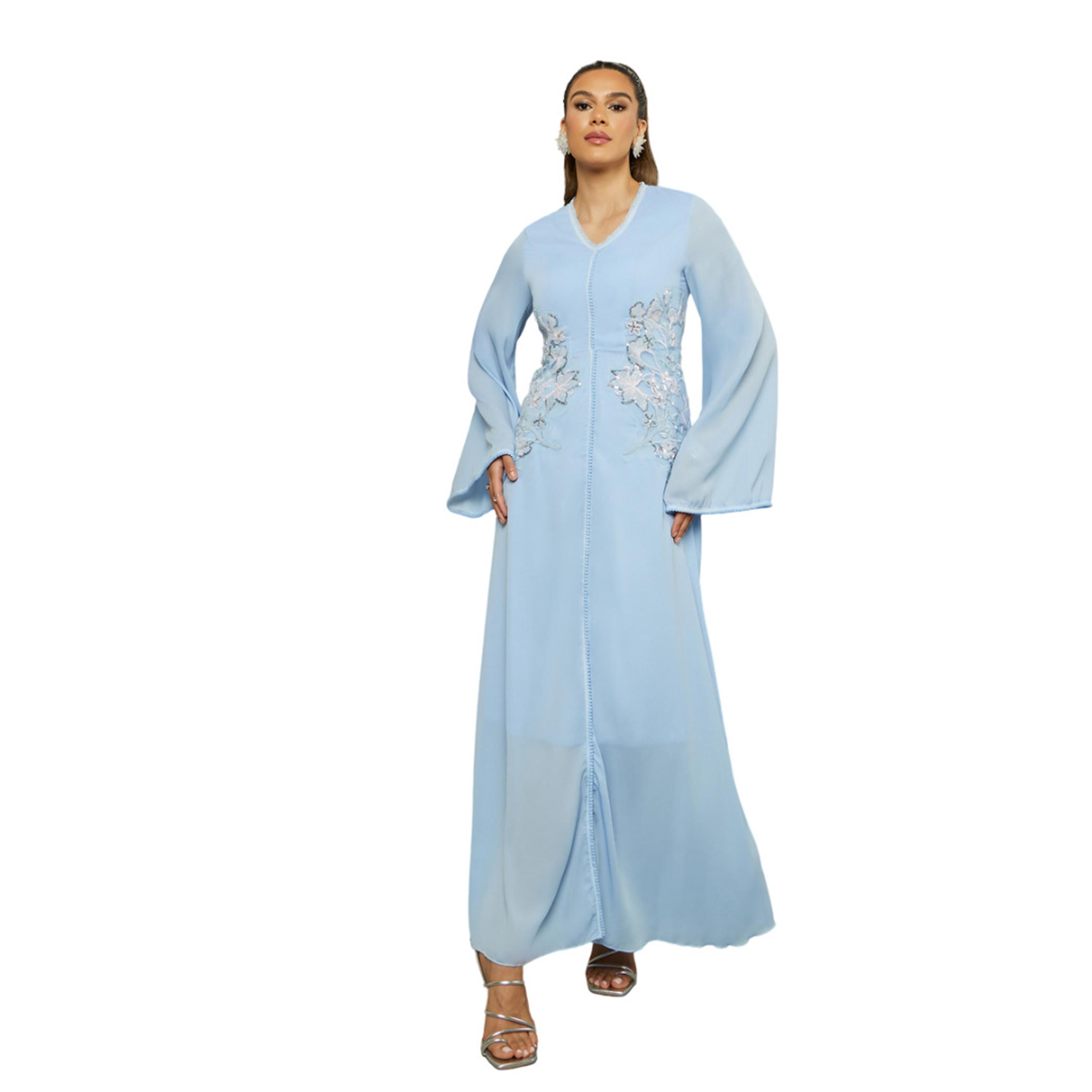 ستايلي - فستان ماكسي بأكمام جرس-women-clothing-dresses-image-1