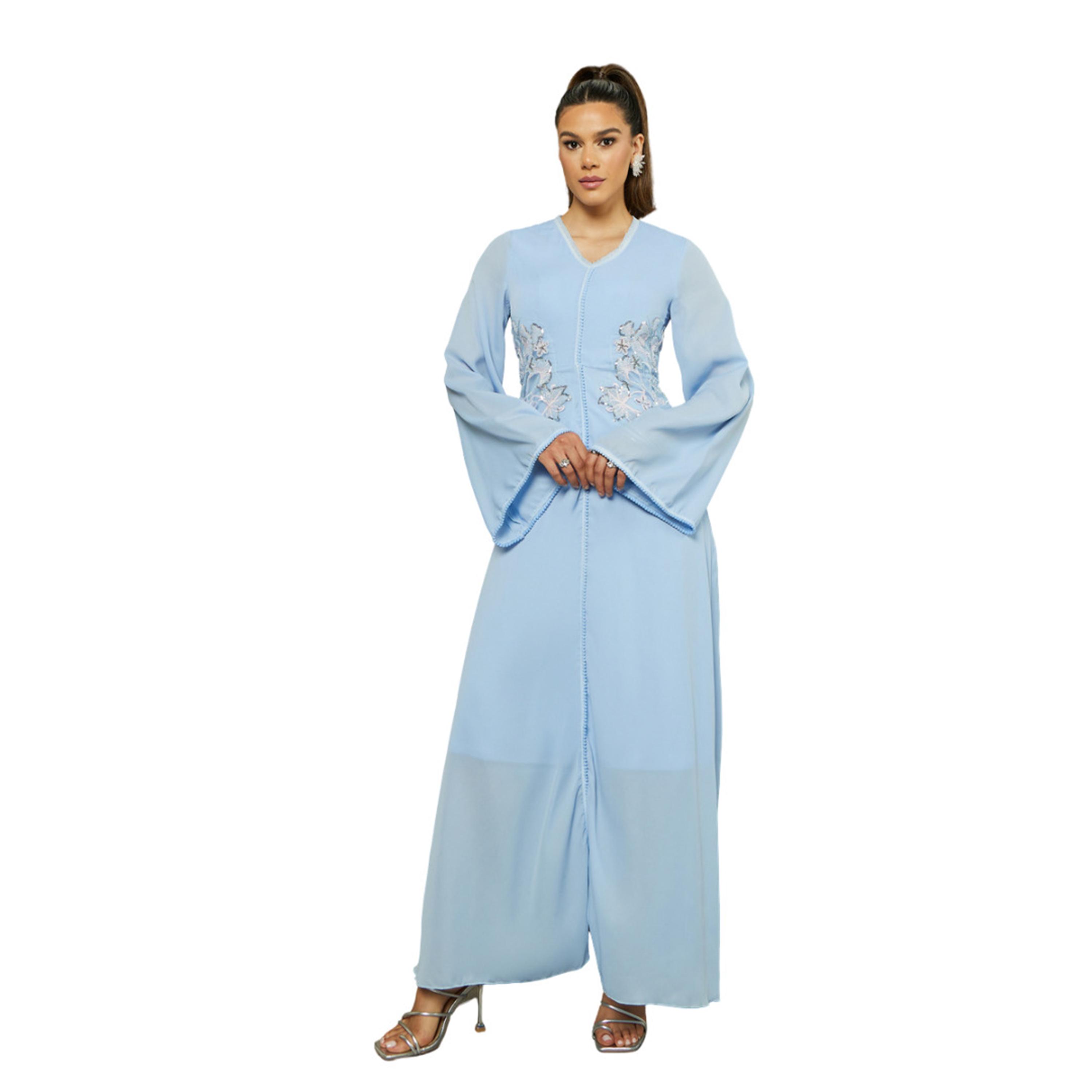 ستايلي - فستان ماكسي بأكمام جرس-women-clothing-dresses-image-2