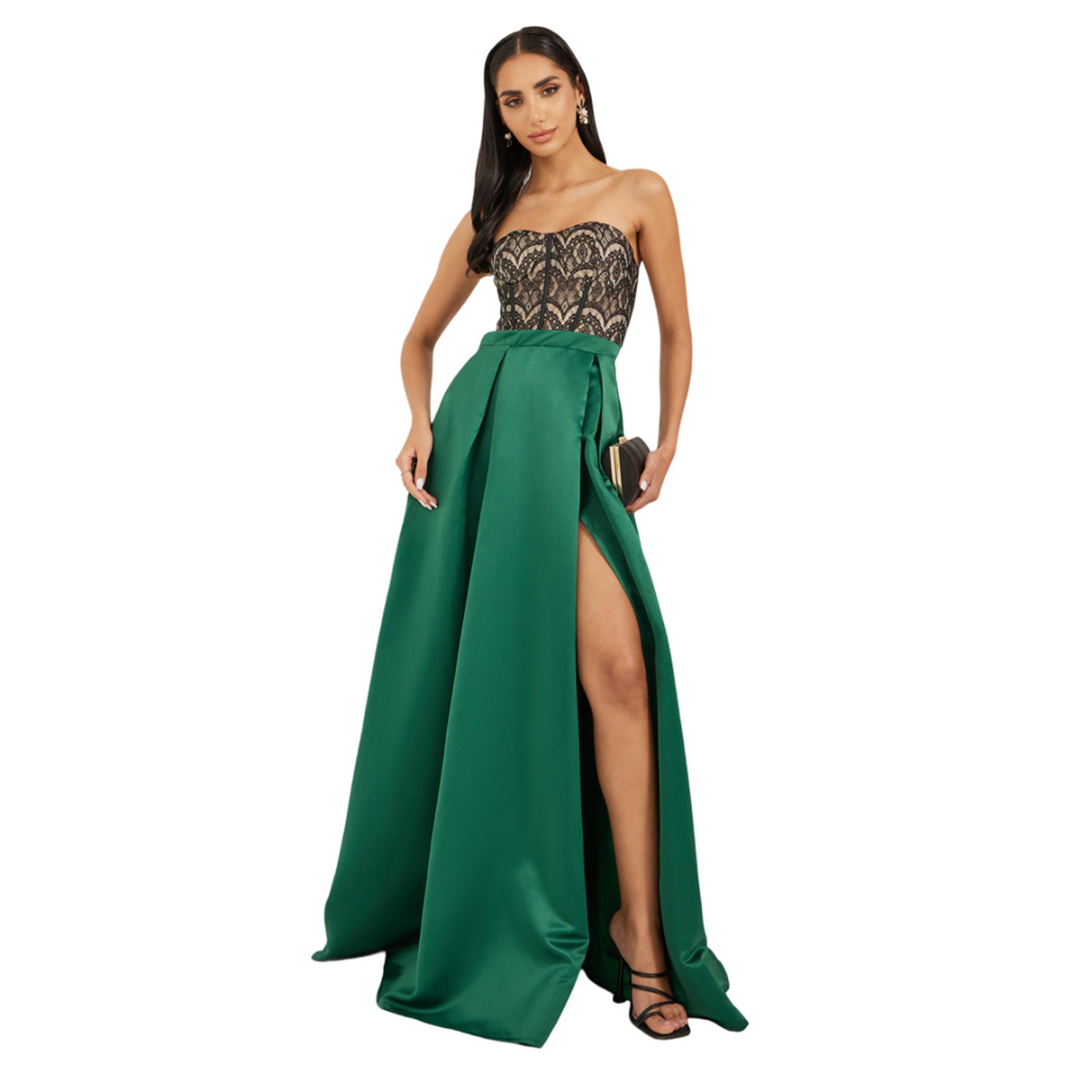 Styli Embroidered Satin Strapless A-Line Maxi Dress-women-clothing-dresses-image-2