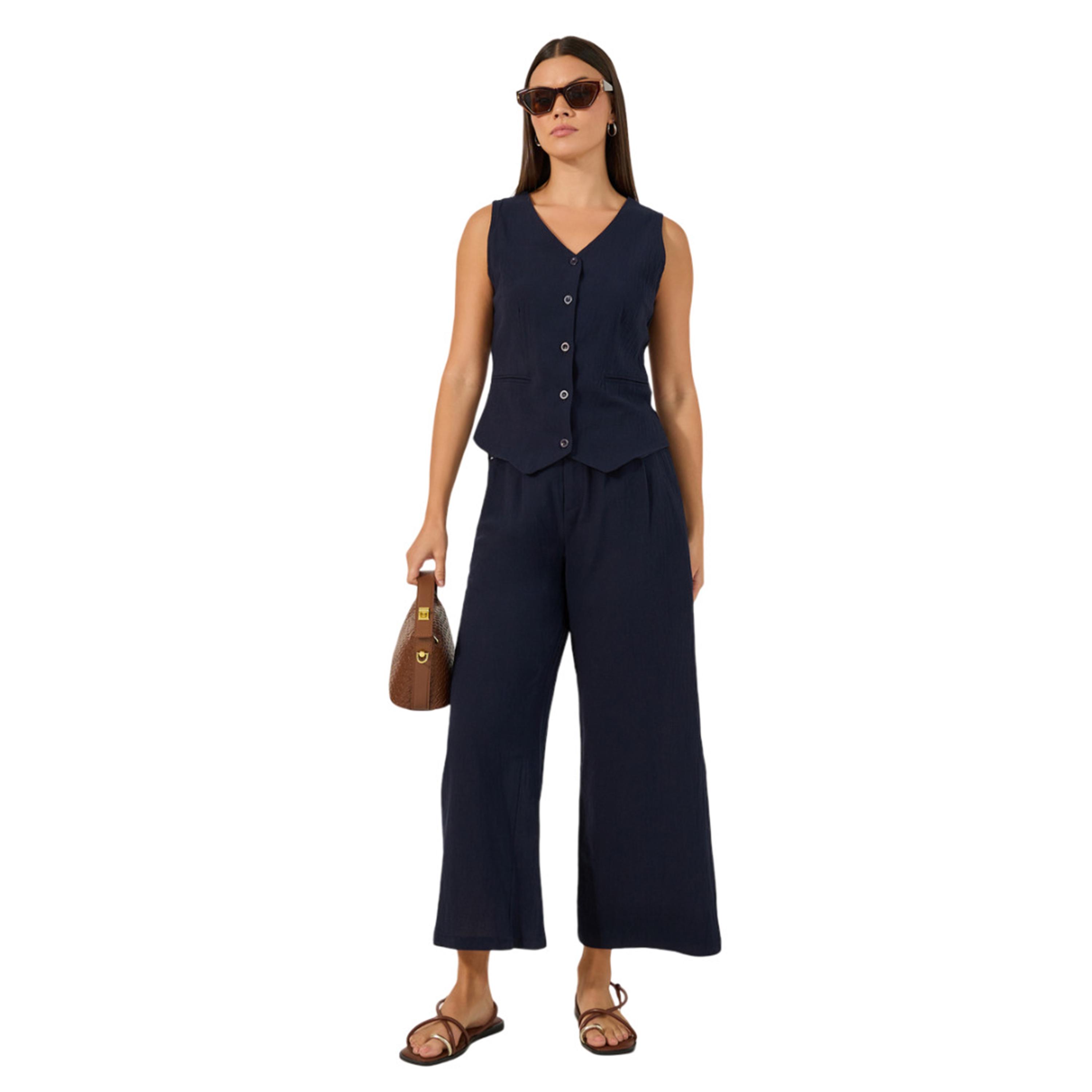 Styli Solid V-Neck Sleeveless Vest Top-women-clothing-shirtsandblouses-blouses-image-2