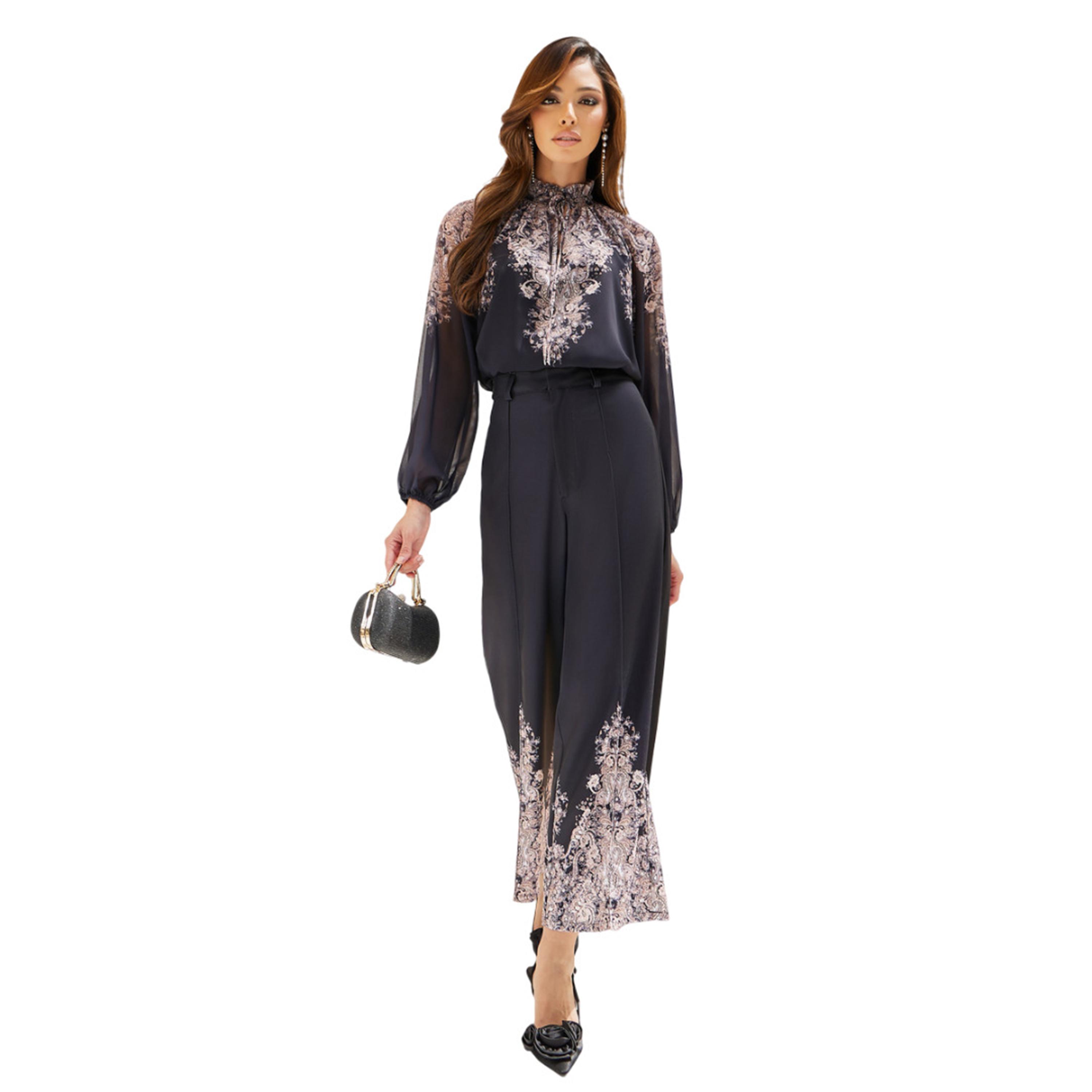 Styli Placement Print Balloon Sleeve Blouse-women-clothing-shirtsandblouses-blouses-image-1