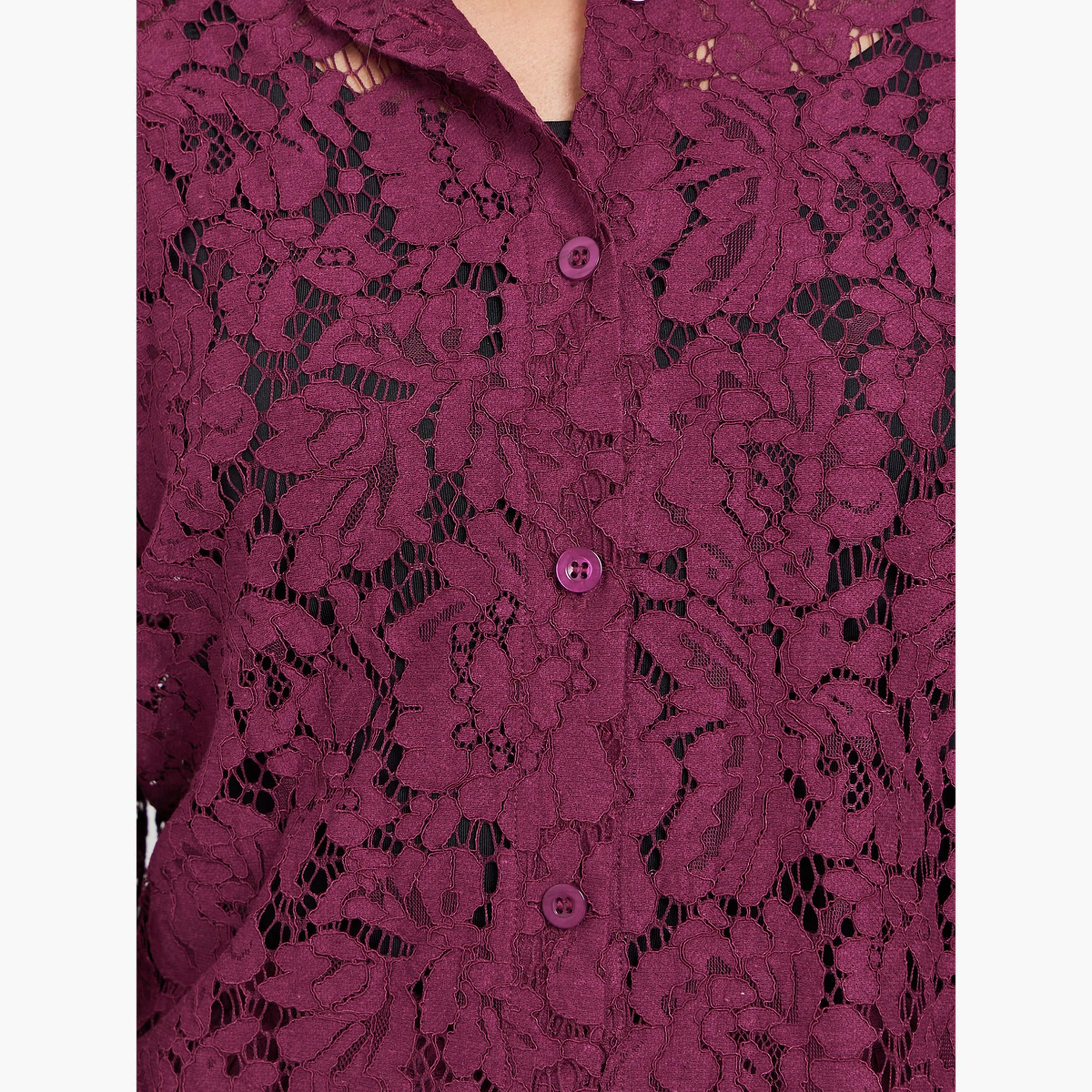 Styli Textured Balloon Sleeve Lace Shirt-women-clothing-shirtsandblouses-blouses-image-5