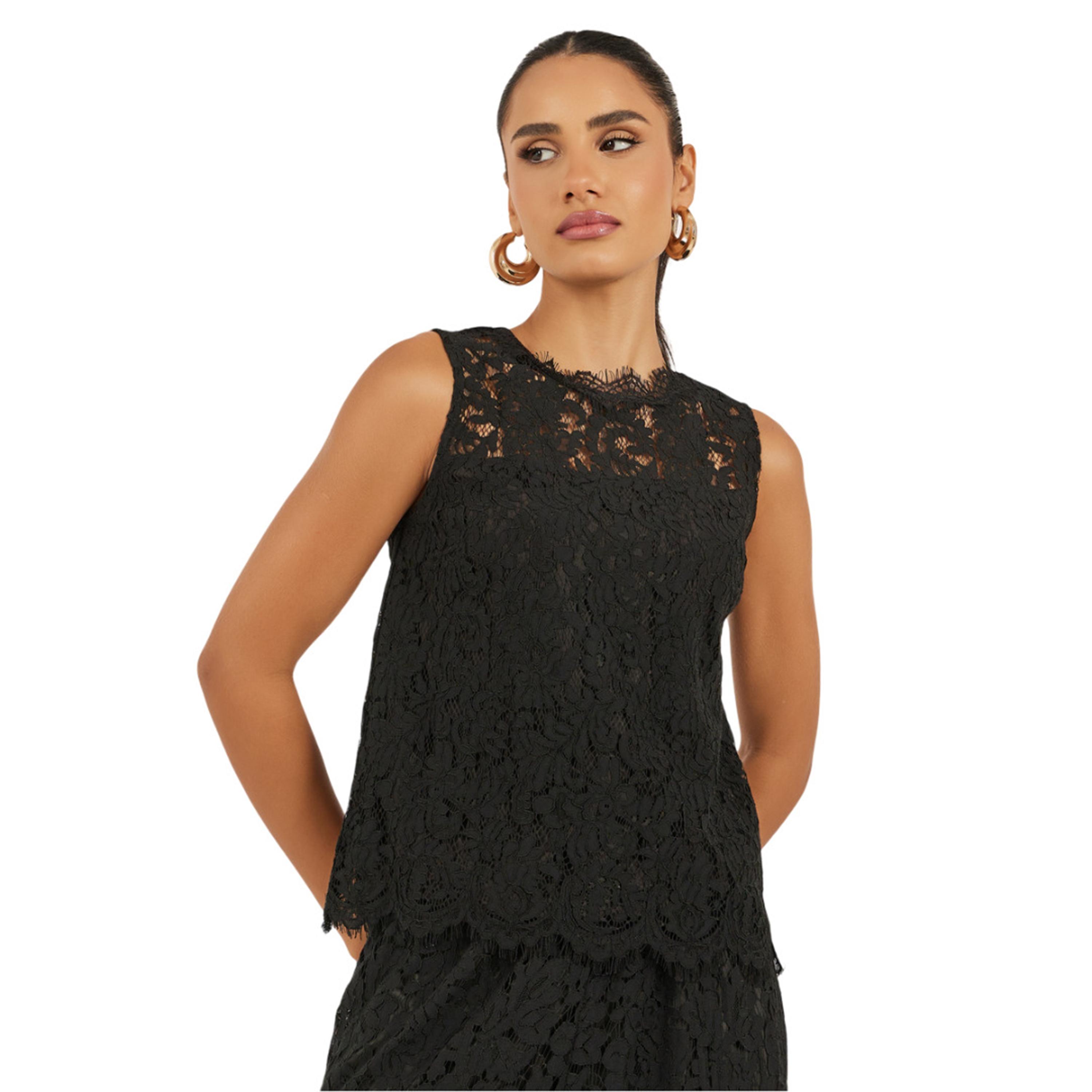 ستايلي - بلوزة بدون أكمام من الدانتيل-women-clothing-shirtsandblouses-blouses-image-2