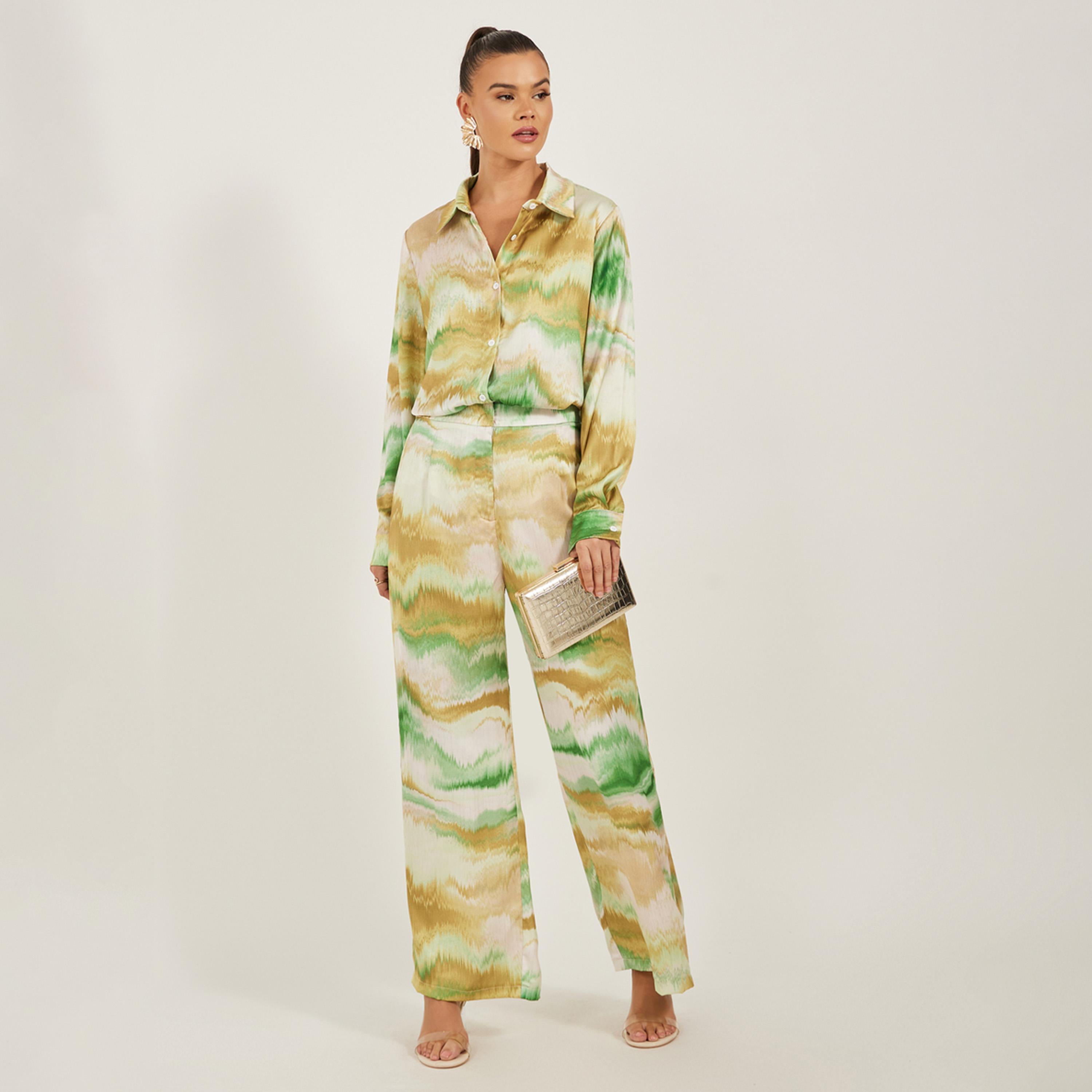 ستايلي - قميص أومبريه كبير الحجم بأزرار-women-clothing-shirtsandblouses-shirts-image-2