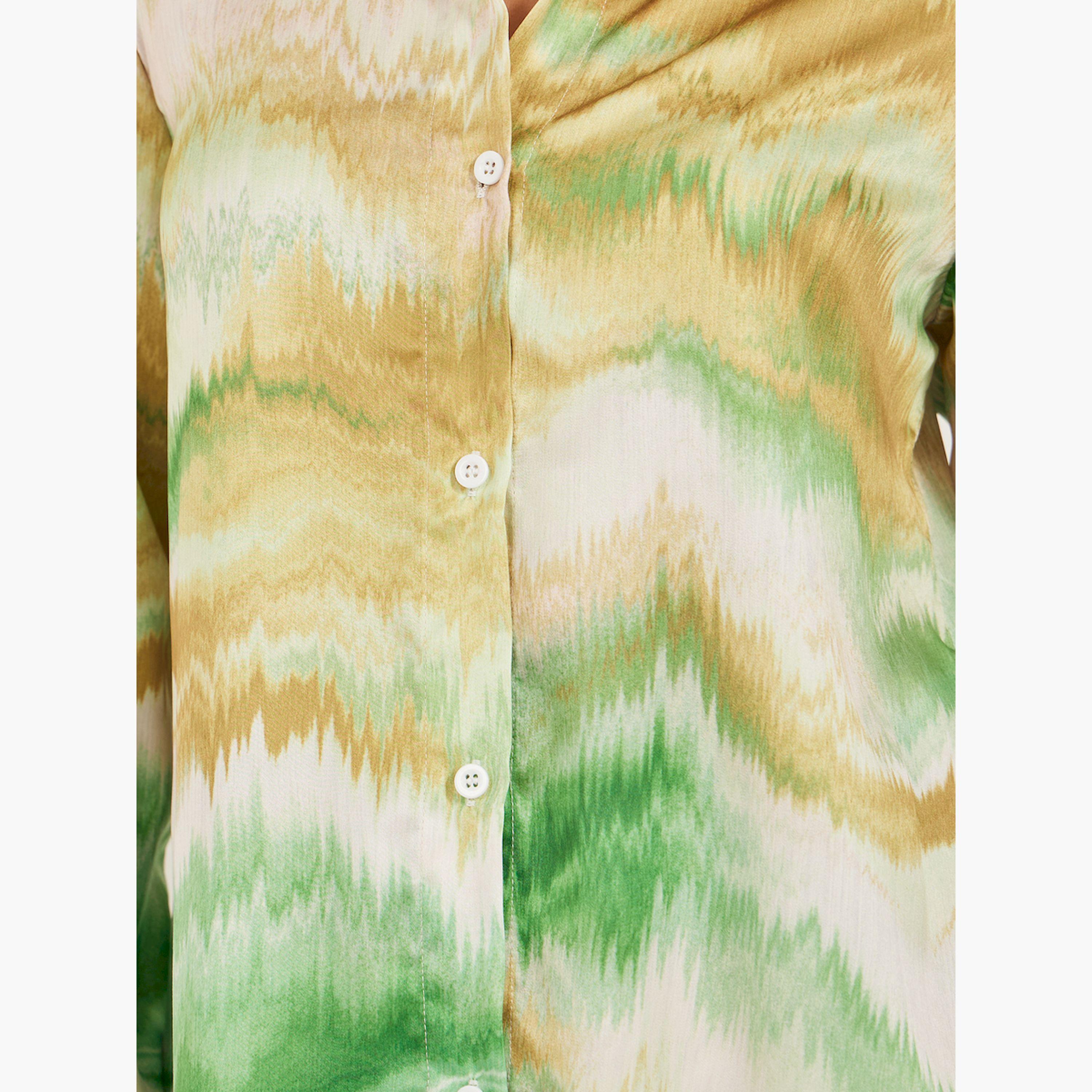 Styli Ombre Print Buttoned Oversized Shirt-women-clothing-shirtsandblouses-shirts-image-4