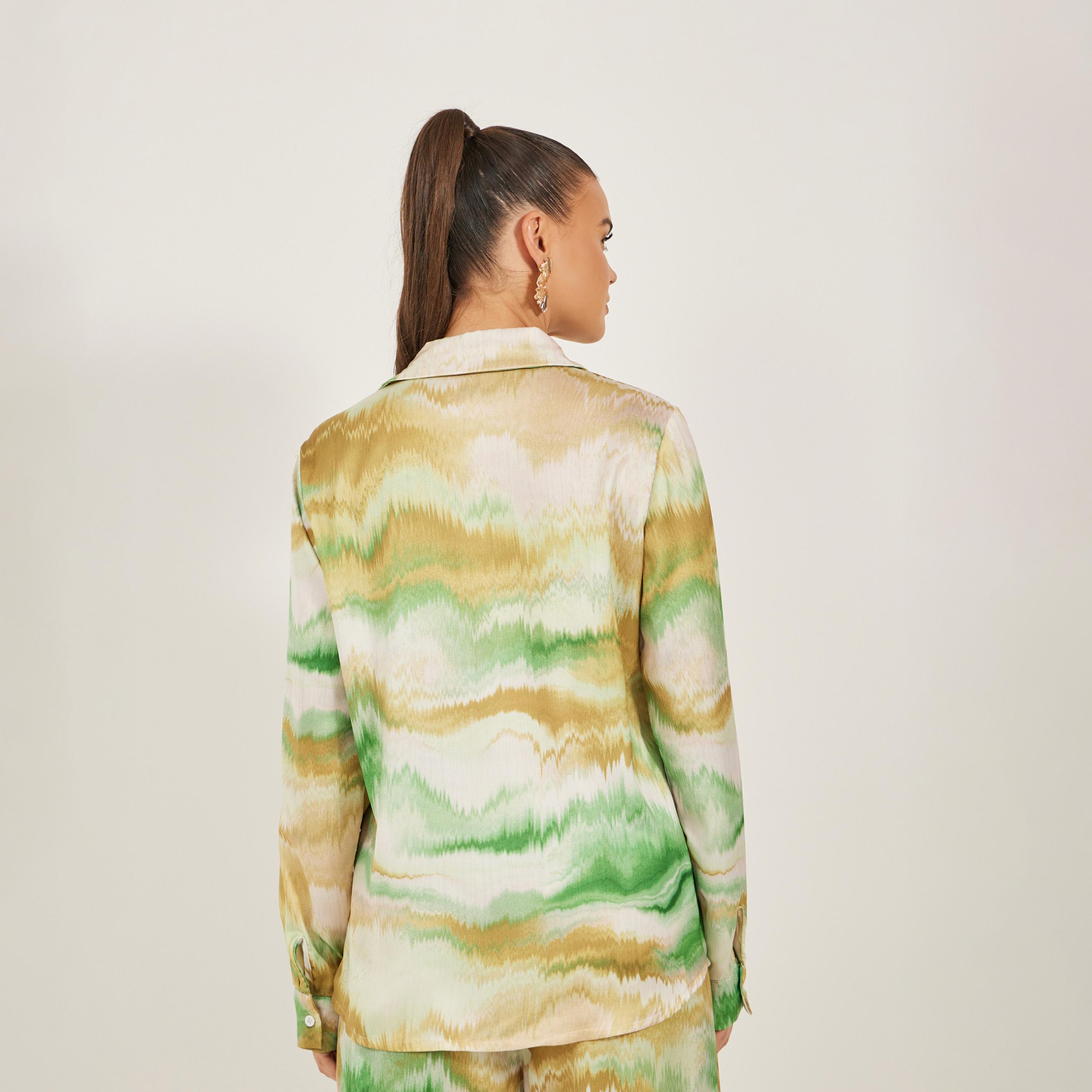 ستايلي - قميص أومبريه كبير الحجم بأزرار-women-clothing-shirtsandblouses-shirts-image-5