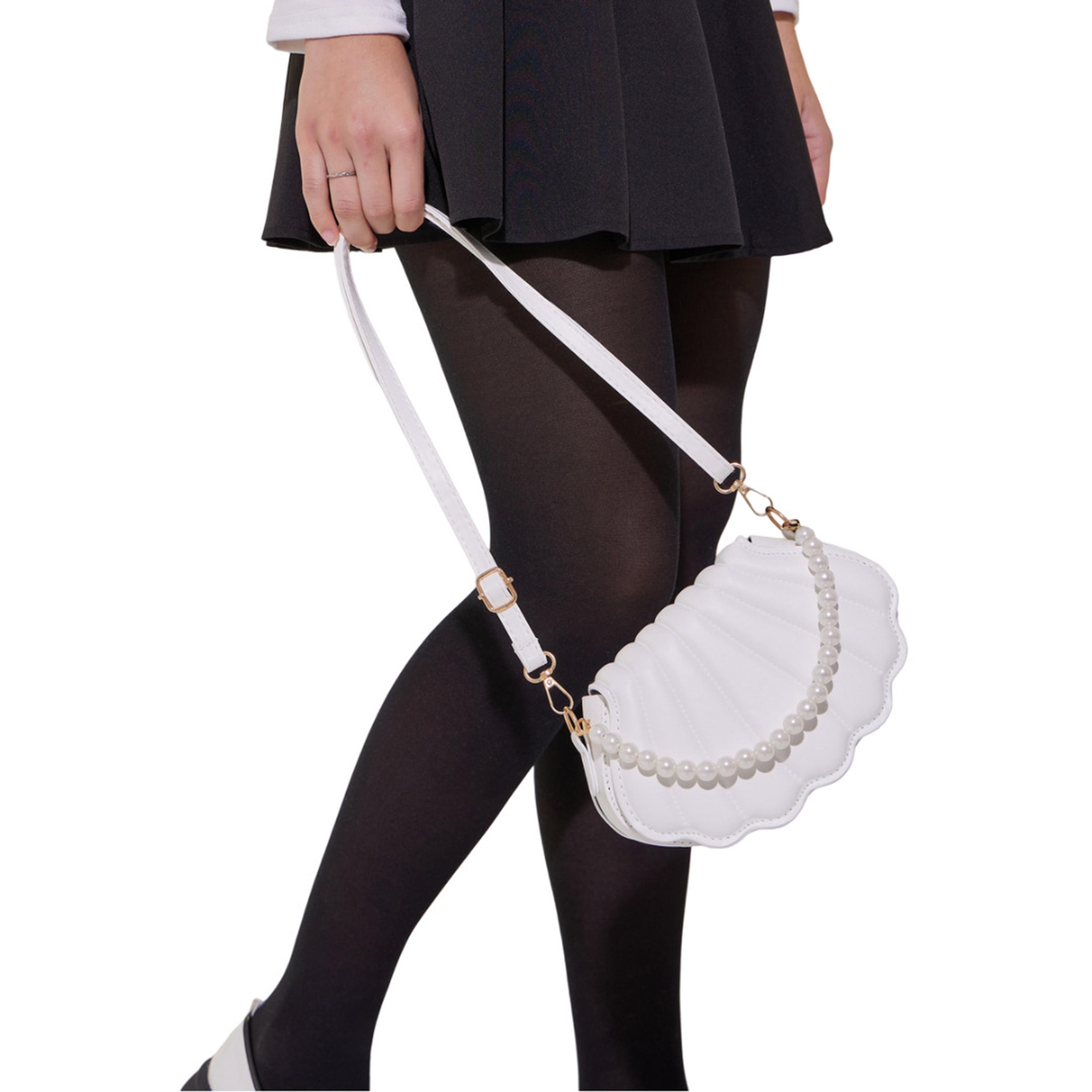 ستايلي - شنطة كروس بودي مبطنة على شكل صدفة بحرية مع مقبض من اللؤلؤ الصناعي-women-bagsandwallets-handbags-image-2