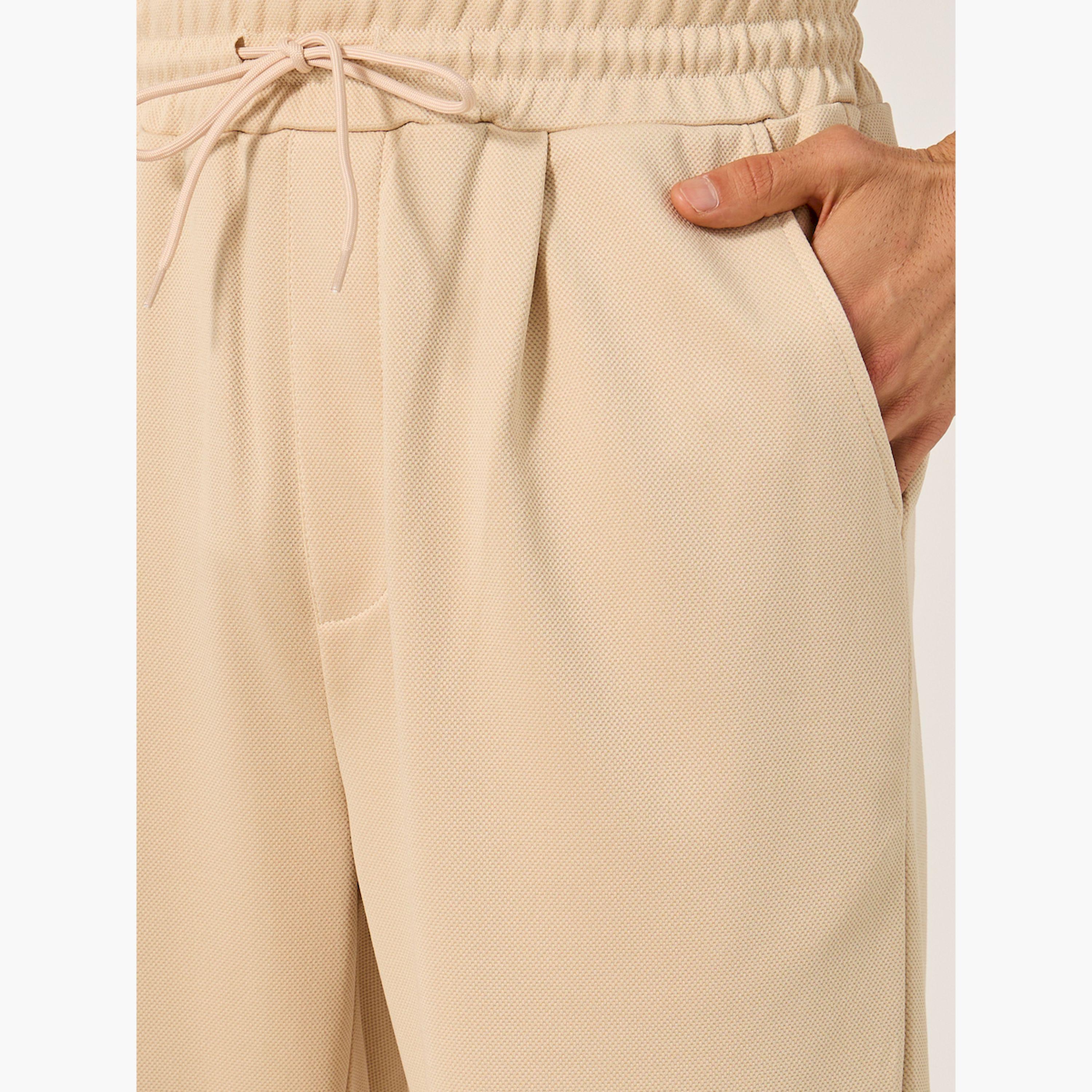Styli Solid Turn-Up Hem Shorts-men-clothing-bottoms-shorts-image-3