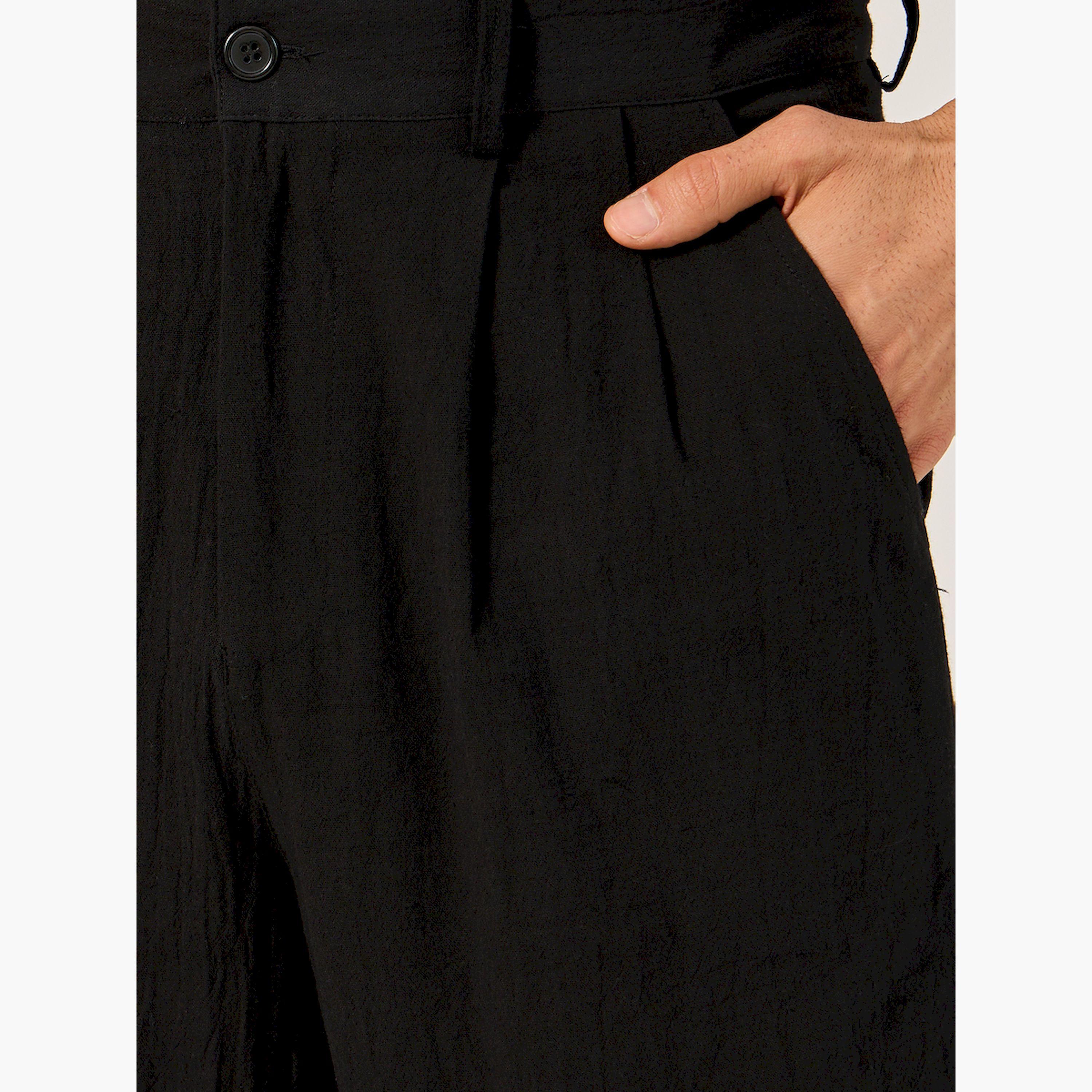 Styli Textured Relaxed Fit Pleated Trousers-men-clothing-bottoms-trousersandchinos-trousers-image-3