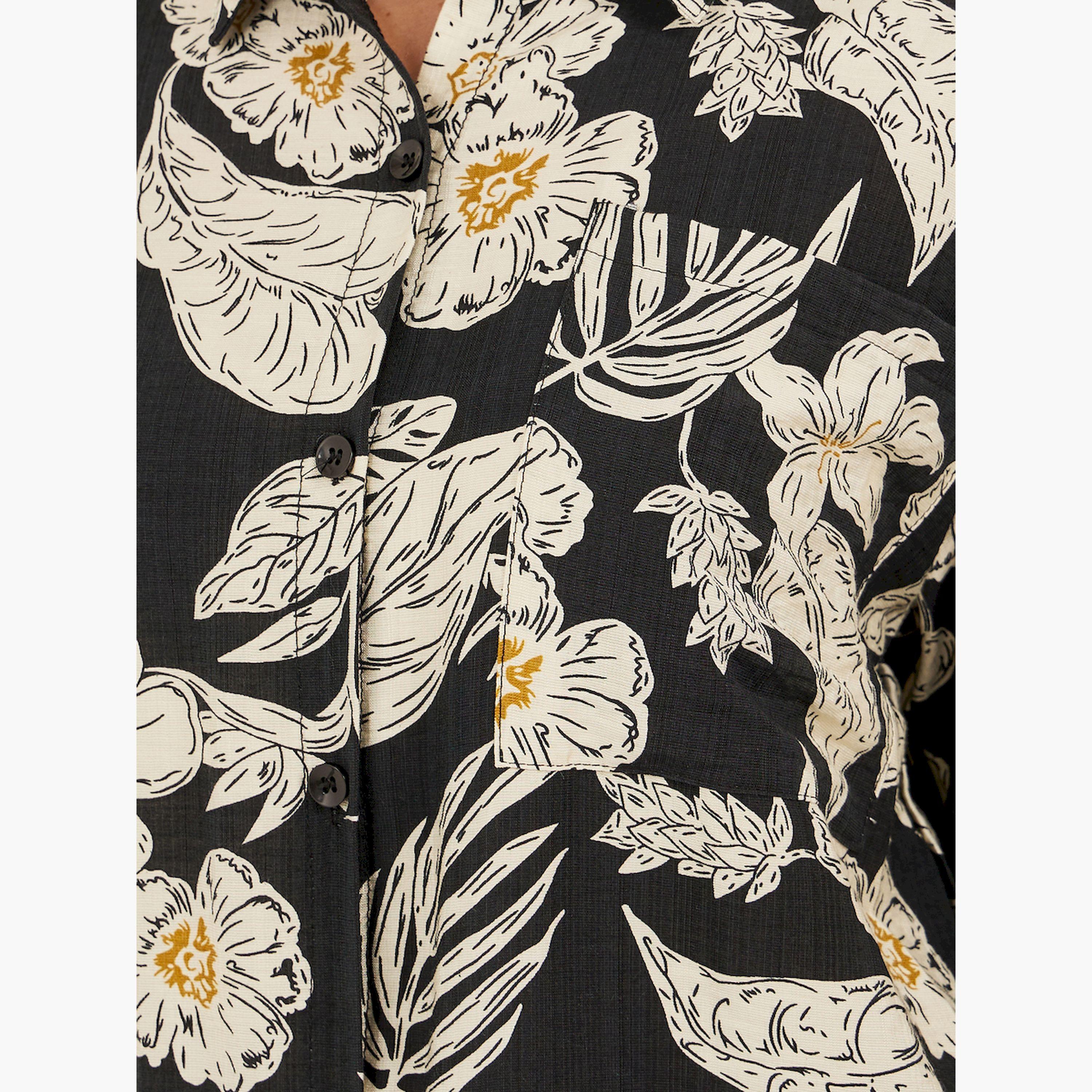 Styli Women Printed Oversized Shirt and Wide Leg Trousers Co-Ords-women-clothing-coordsets-image-4