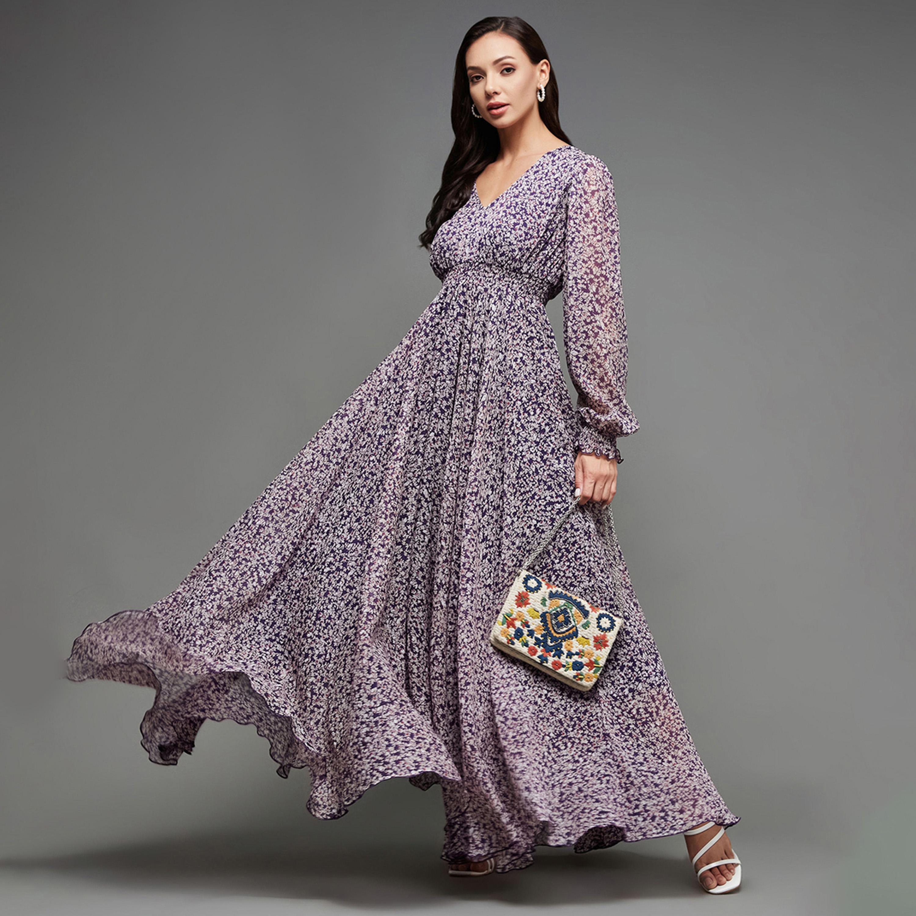 Miss Chase X Styli Giving Joy To Others Printed Maxi Dress Multicolored-Base-Purple-women-clothing-dresses-image-1