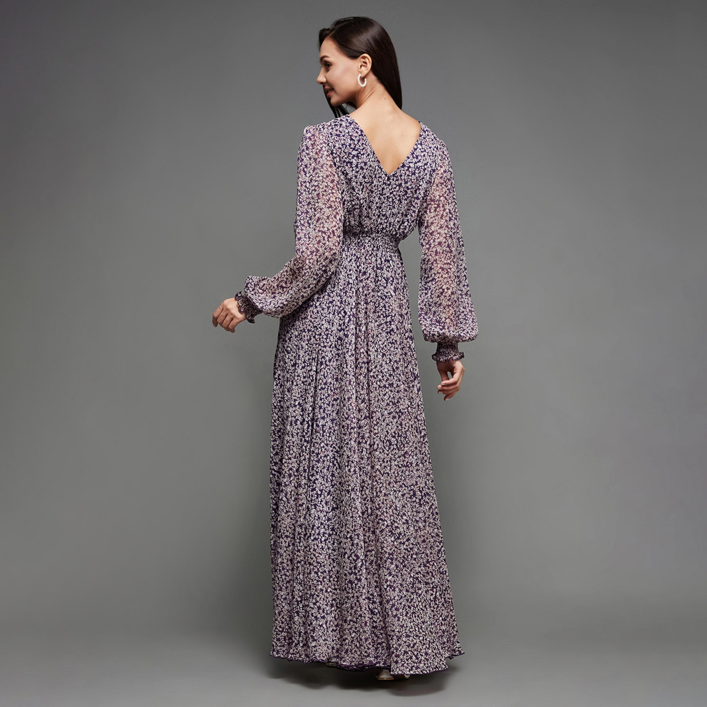 Miss Chase X Styli Giving Joy To Others Printed Maxi Dress Multicolored-Base-Purple-women-clothing-dresses-image-4