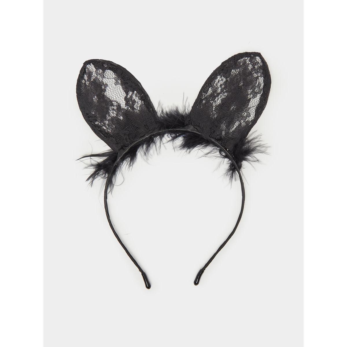 Styli Lace Fur Trim Cat Ear Headband-women-clothing-lingerie-lingerieaccessories-image-2