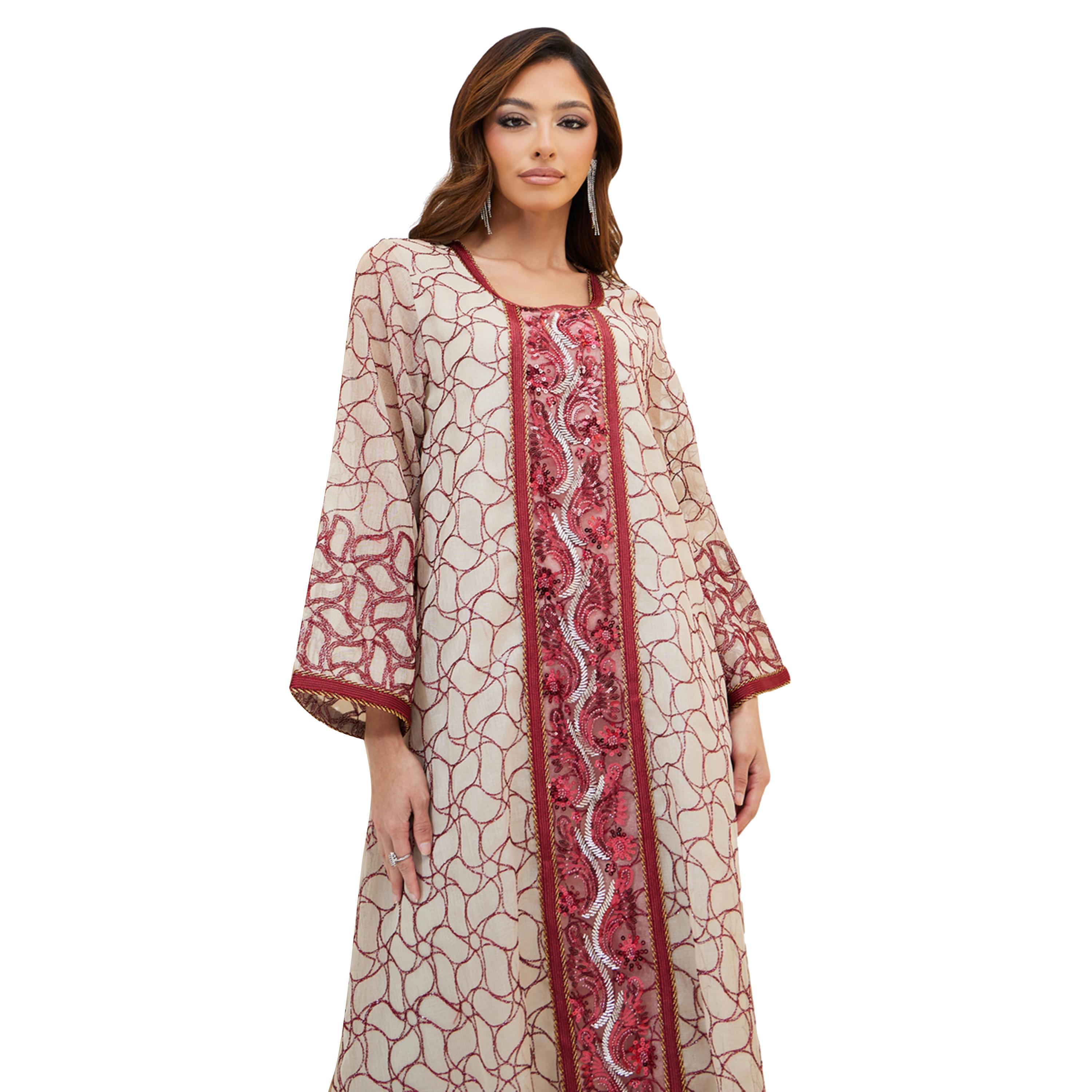 Styli All-Over Embroidered Sequined Jalabyia-women-arabicclothing-jalabiyas-image-3