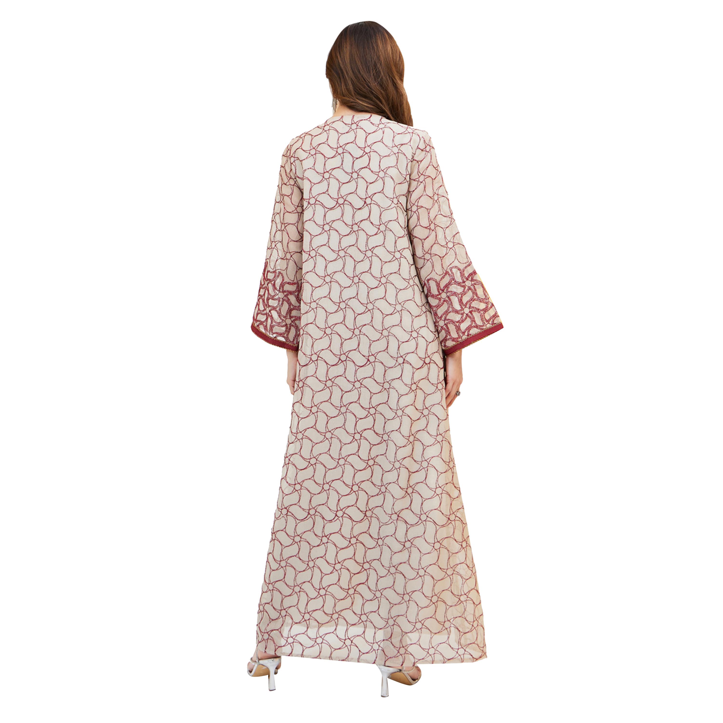 ستايلي - جلابية مطرزة بالكامل بالترتر-women-arabicclothing-jalabiyas-image-5