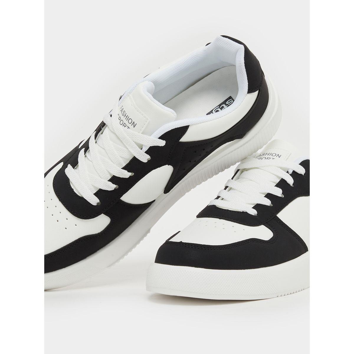 Abstract Color Block Lace Up Sneakers-men-shoes-sneakers-image-3