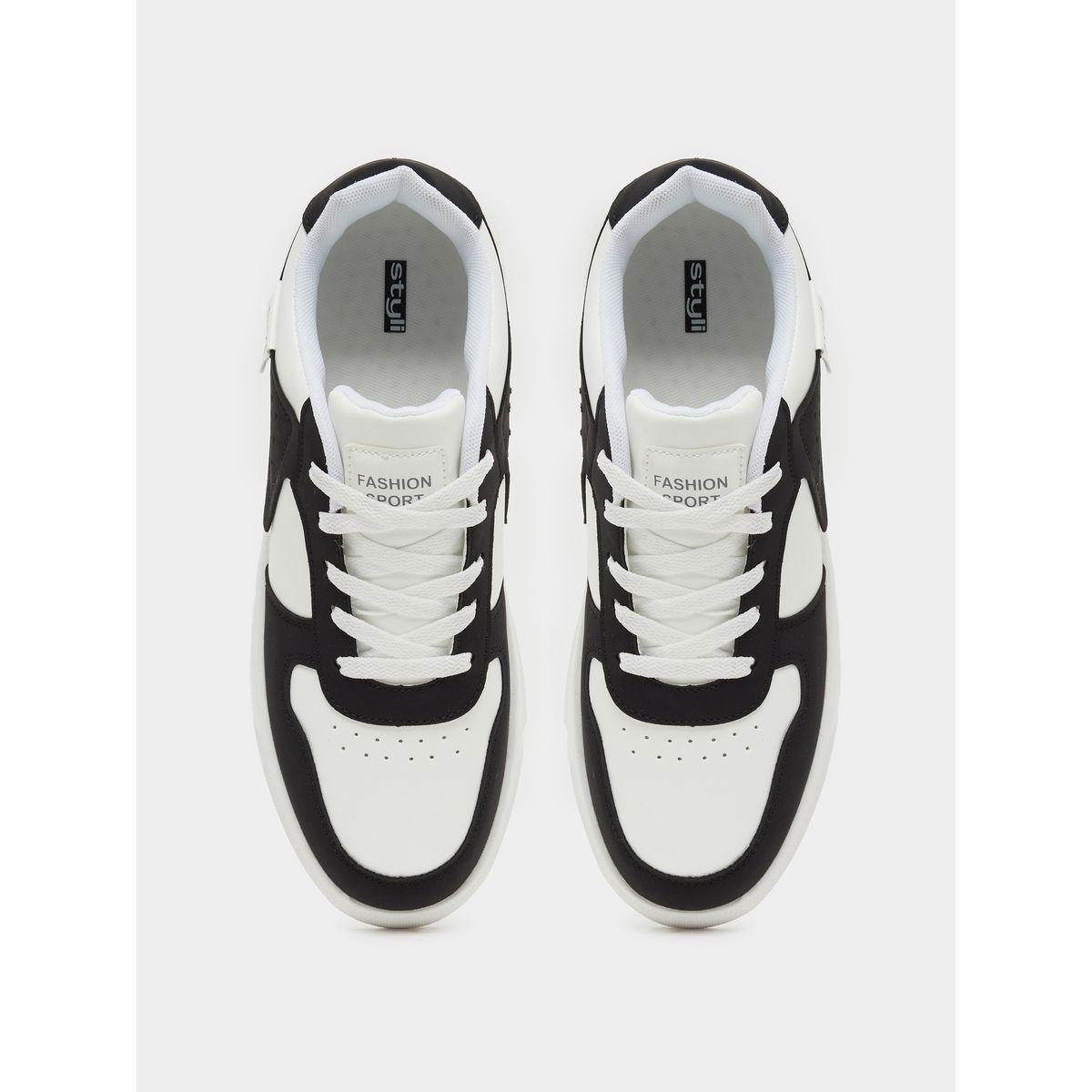 Abstract Color Block Lace Up Sneakers-men-shoes-sneakers-image-5