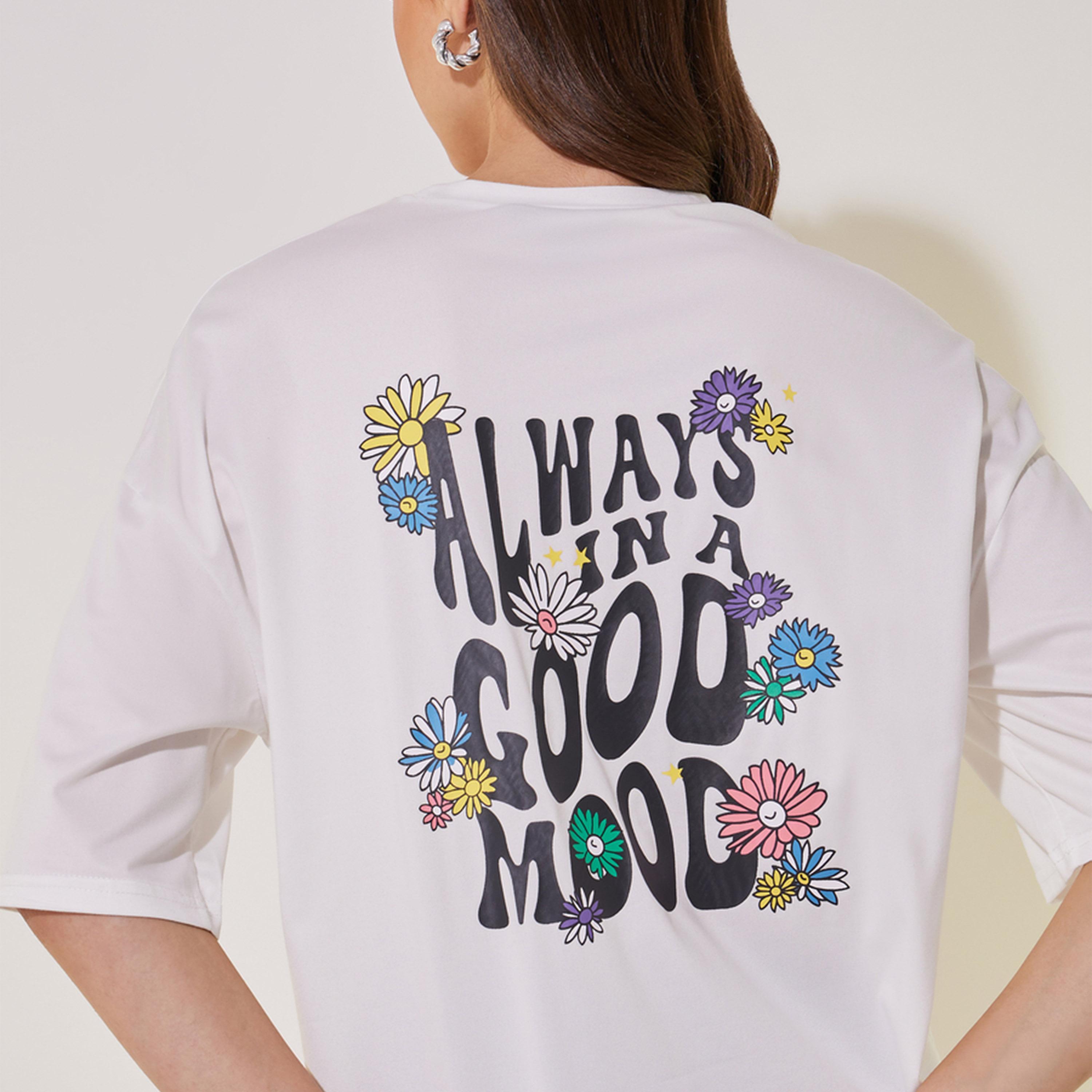 Take Two Slogan Print Round Neck T-Shirt and Pants Co-Ords-women-clothing-coordsets-image-4
