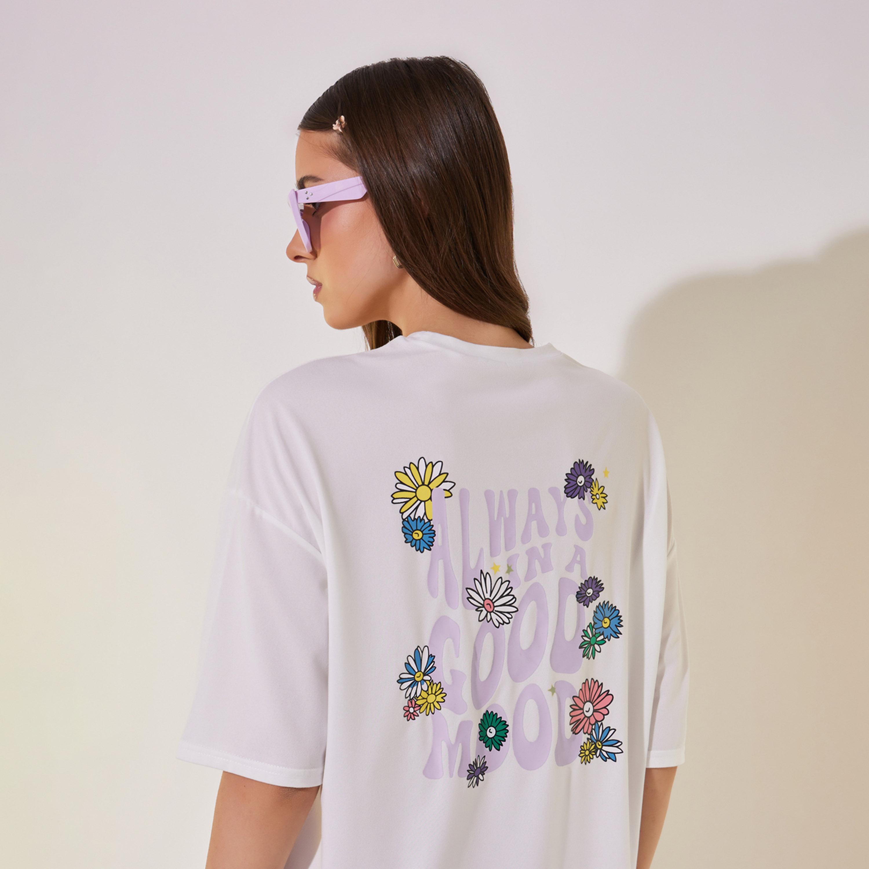 Take Two Slogan Print Round Neck T-Shirt and Pants Co-Ords-women-clothing-coordsets-image-6