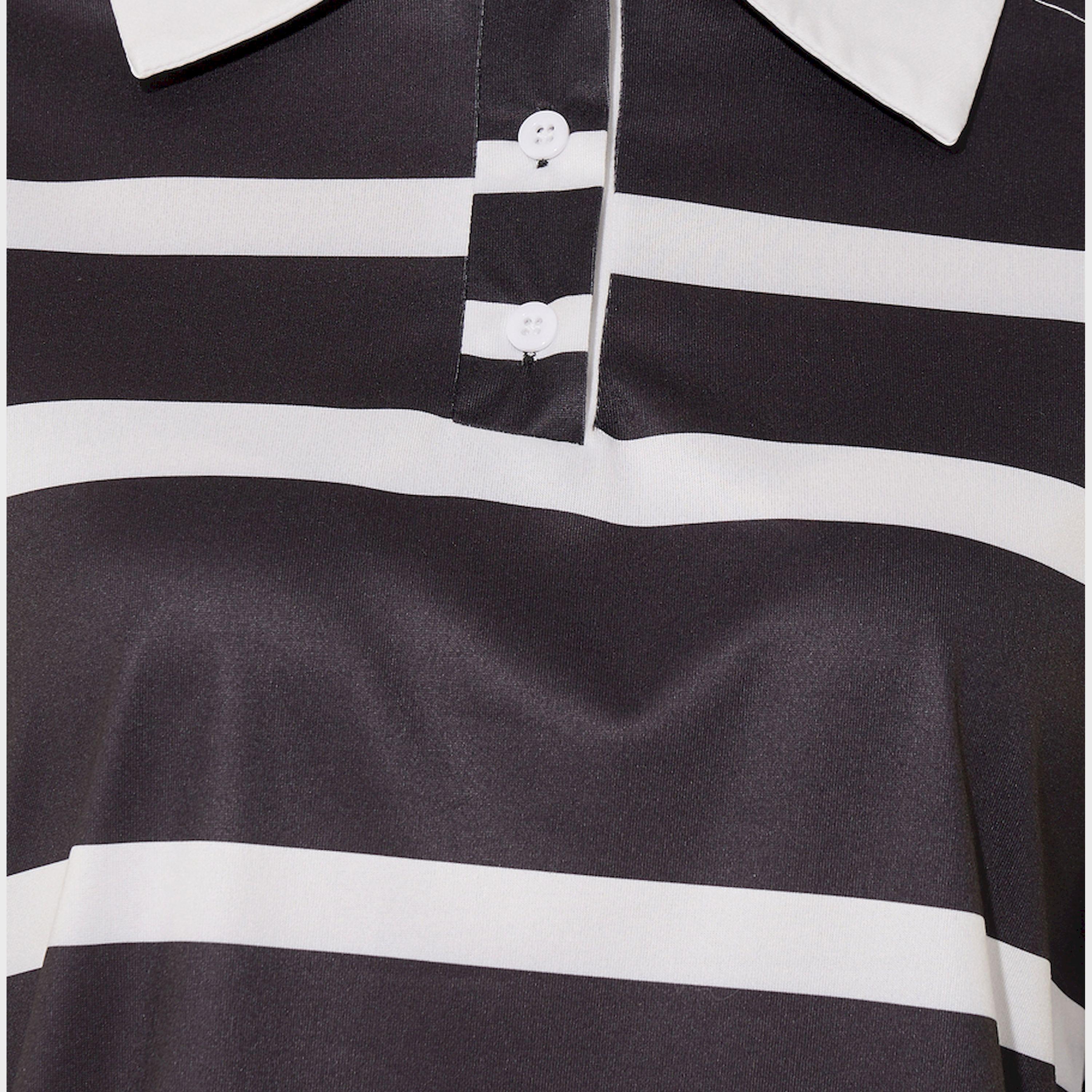 Take Two Stripe Polo Neck Long Sleeve T-Shirt and Pants Set-women-clothing-coordsets-image-5