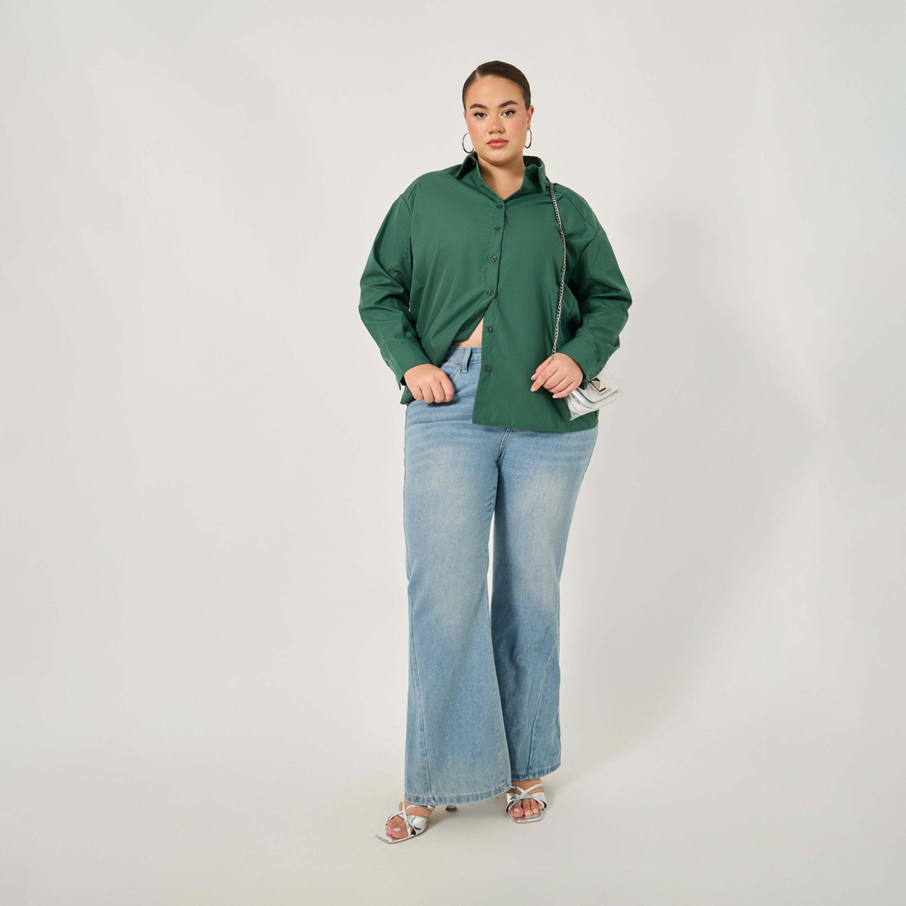Styli Plus Size Solid Oversized Collared Shirt-women-clothing-shirtsandblouses-shirts-image-3