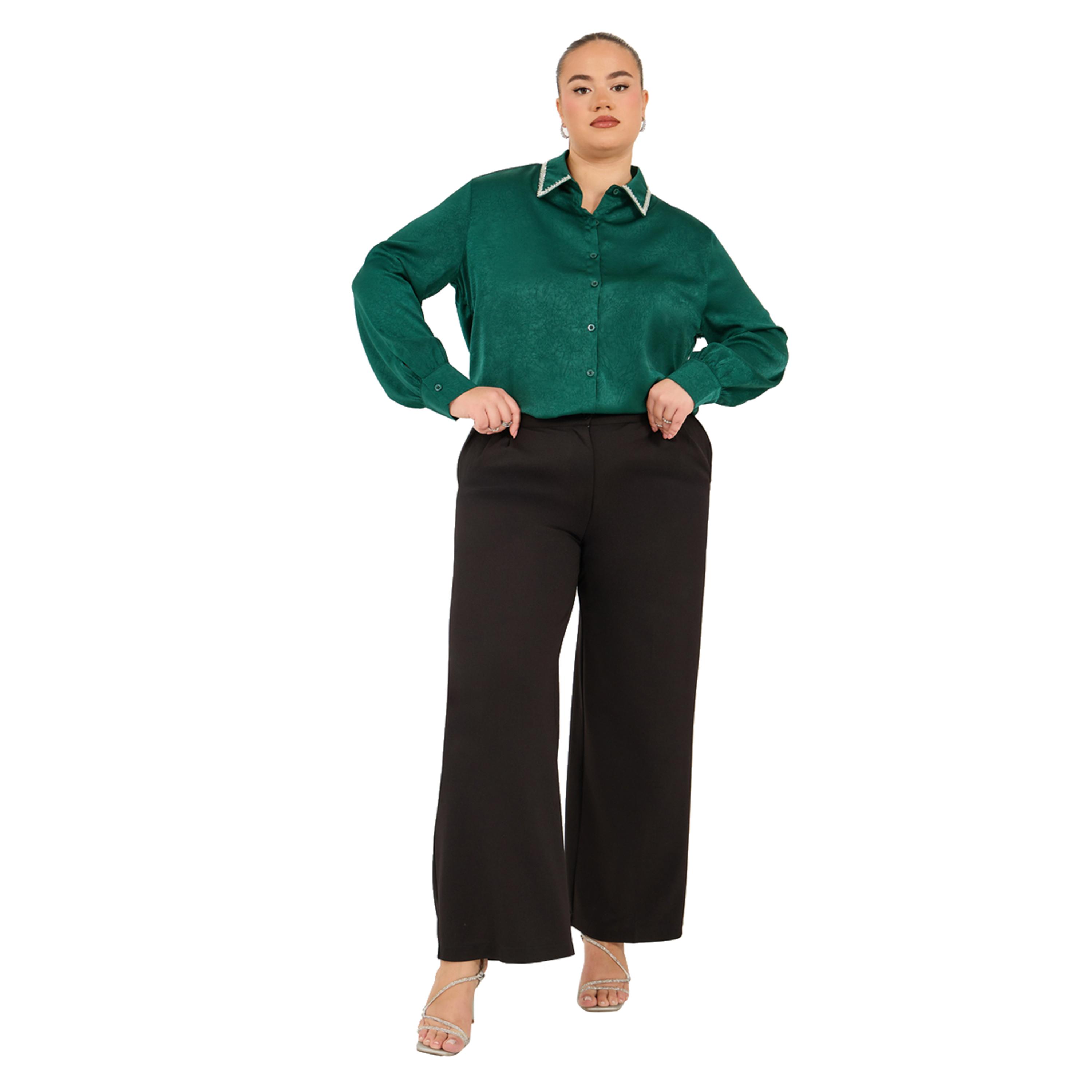 ستايلي - قميص بياقة مزخرفة مقاس كبير-women-clothing-shirtsandblouses-shirts-image-2