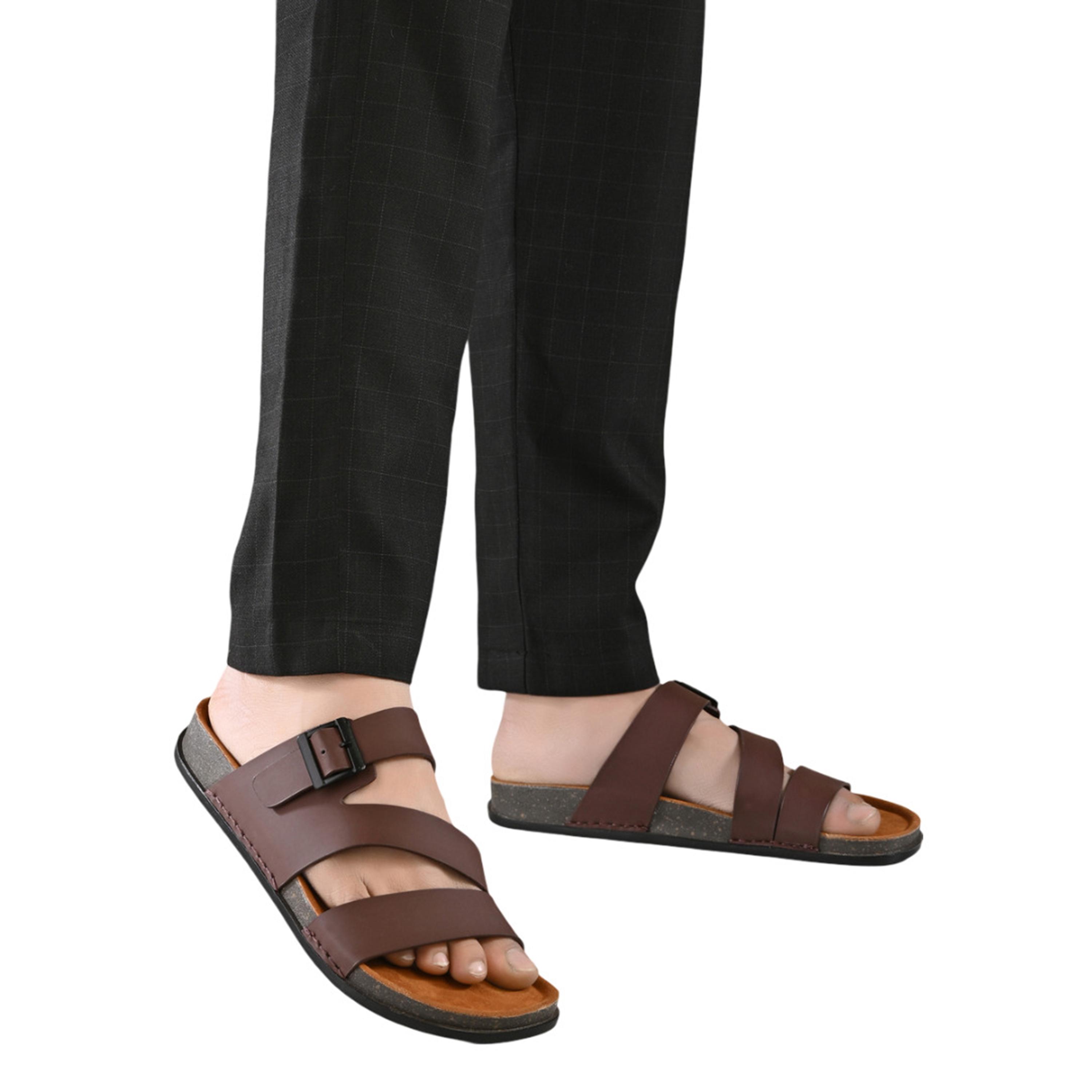 Styli Platform Sole Double Band Buckle Detail Sandals-men-shoes-sandals-image-2