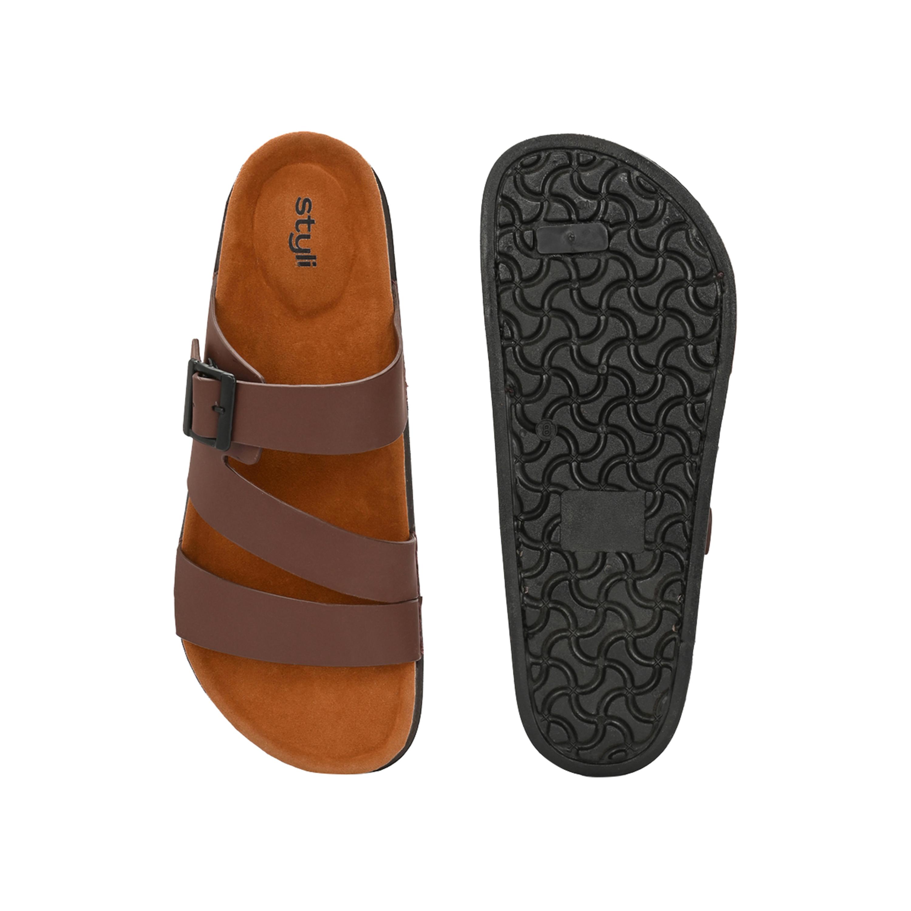 ستايلي - صندل بنعل منصة وإبزيم مزدوج-men-shoes-sandals-image-4