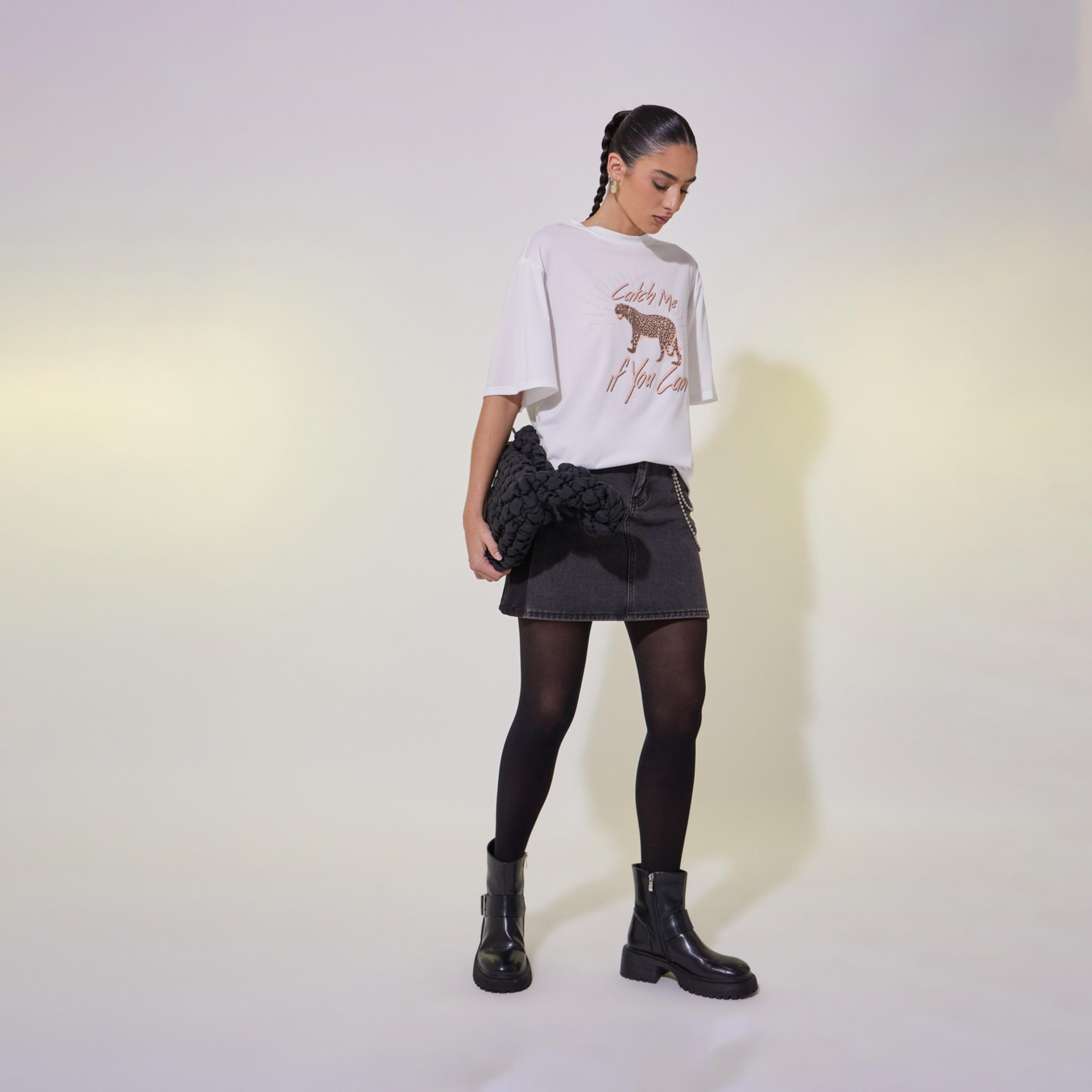 Take Two Animal Graphic Print Oversized T-Shirt with Dropped Shoulder-women-clothing-tshirts-image-2