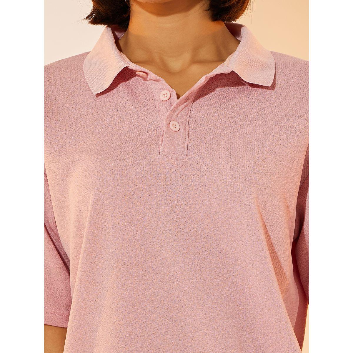 Take Two Solid Short Sleeve Polo T-Shirt-women-clothing-tshirts-image-3
