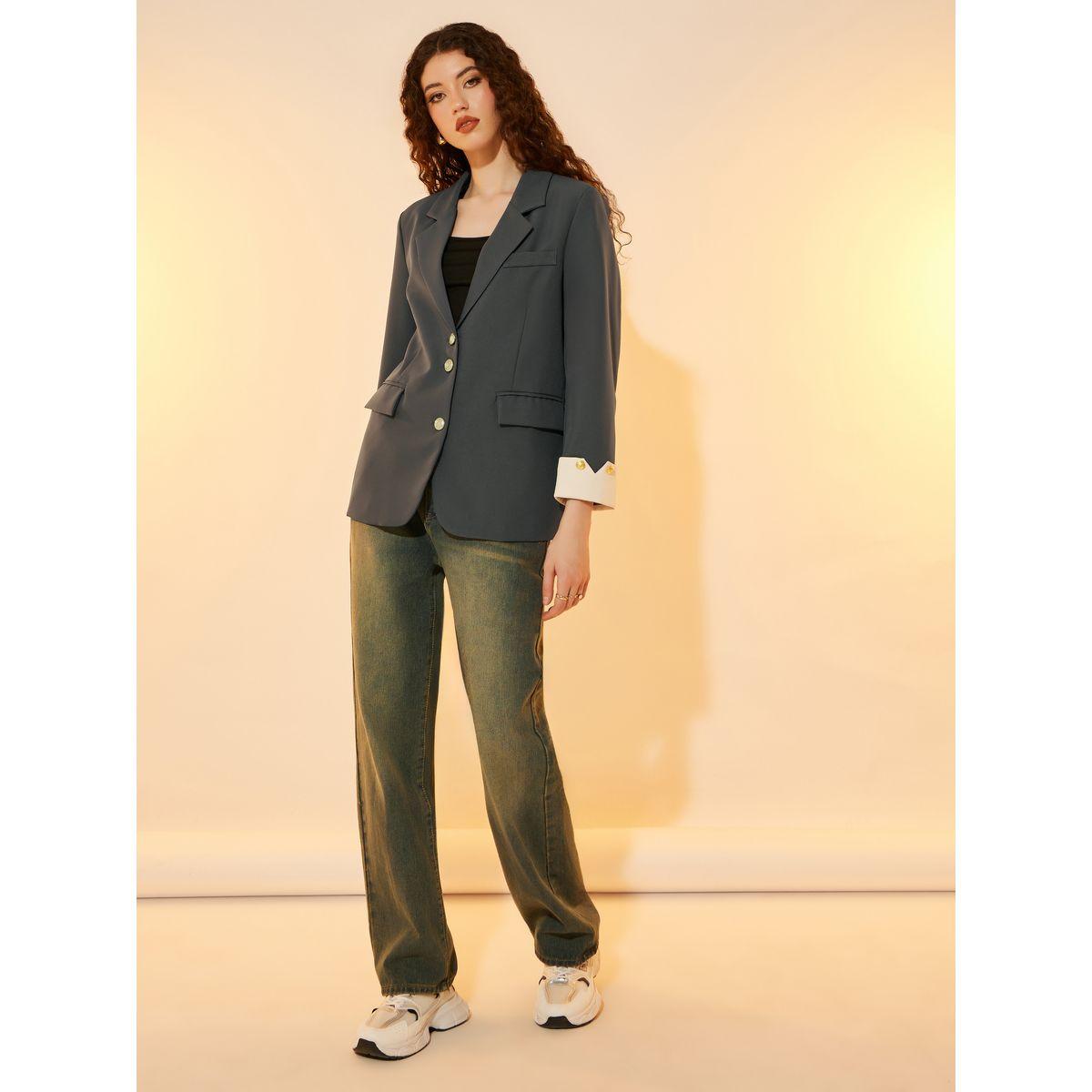 بليزر فضفاض بأكمام طويلة مع أساور مُتباينة-women-clothing-coatsandjackets-blazers-image-3