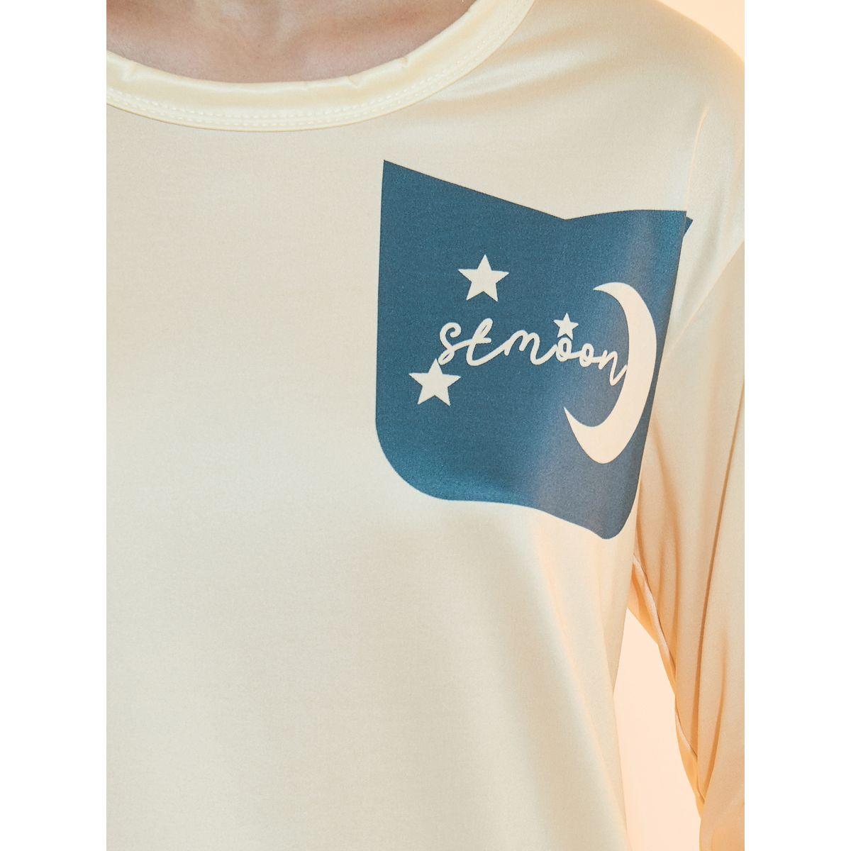 Take Two Moon Graphic Print T-Shirt and Pyjama Set-women-clothing-nightwear-pyjamas-longsets-image-3