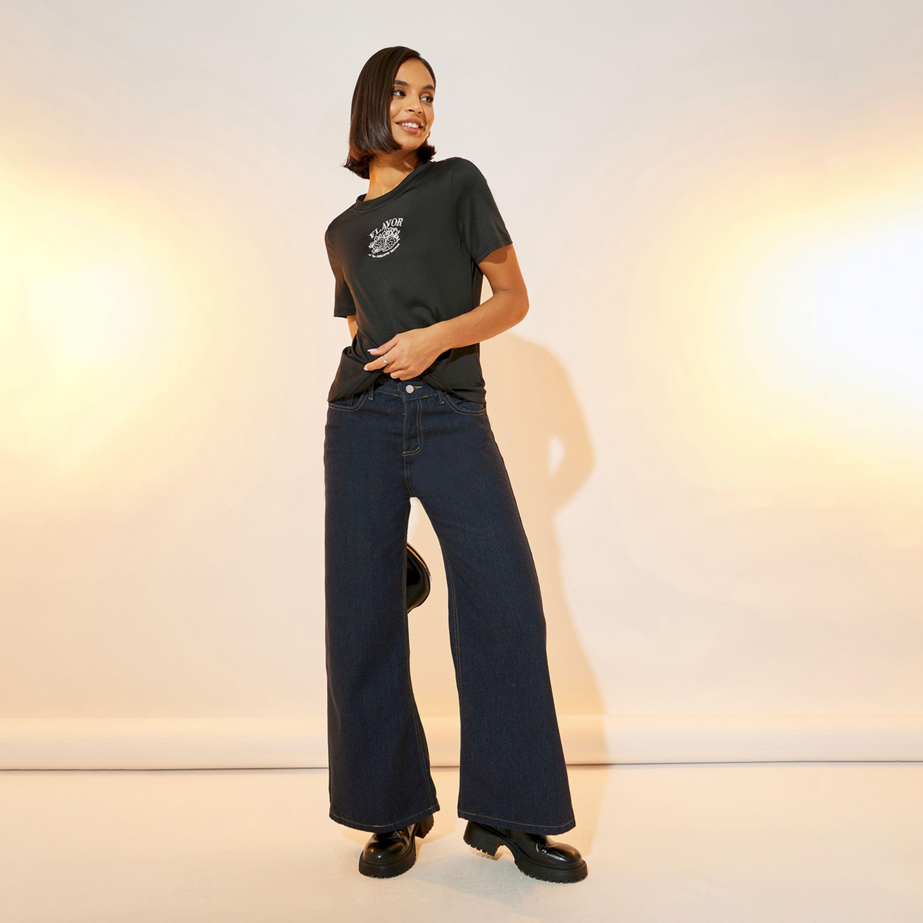 Take Two Regular Fit Embroidered Graphic Detail T-Shirt-women-clothing-tshirts-image-2