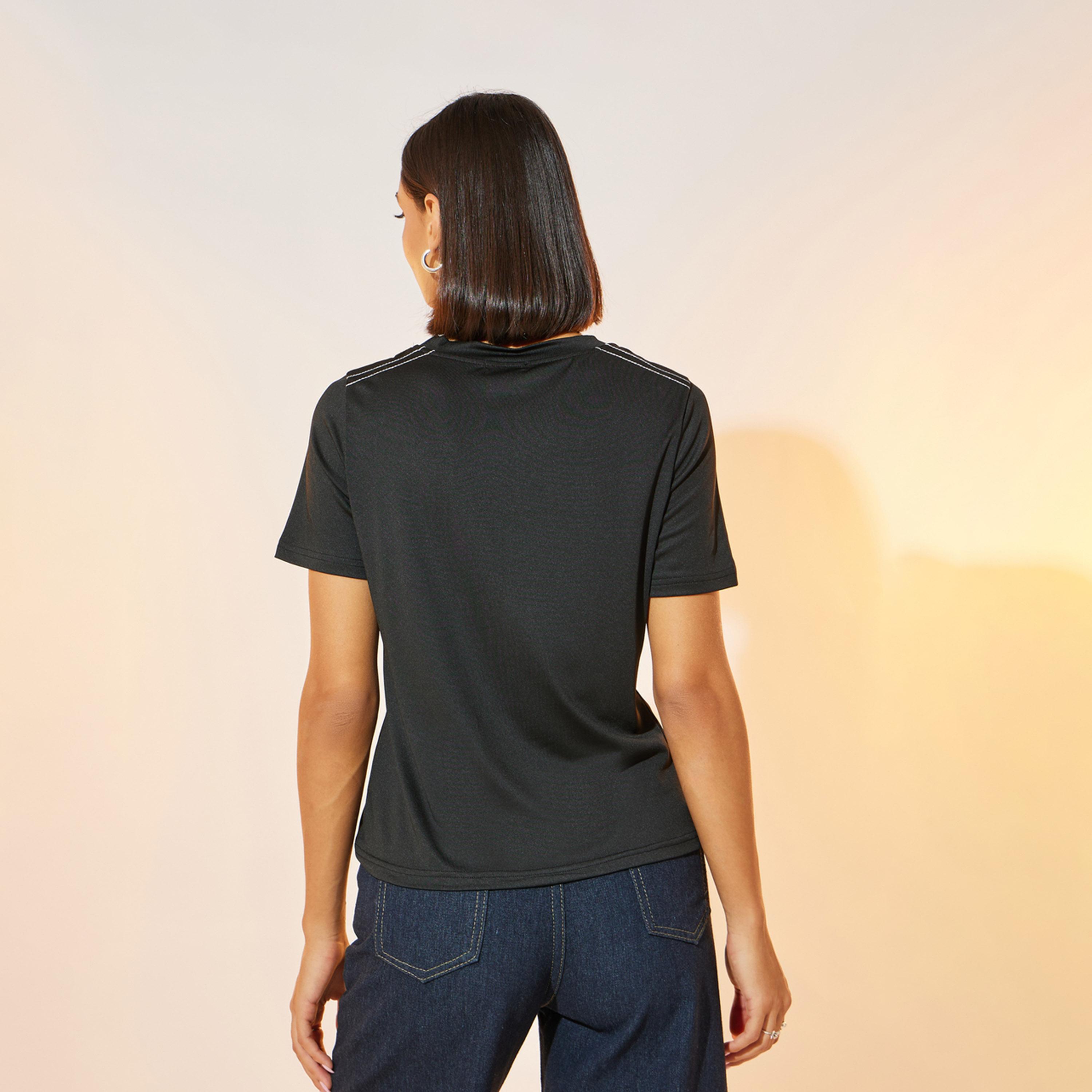 Take Two Regular Fit Embroidered Graphic Detail T-Shirt-women-clothing-tshirts-image-4