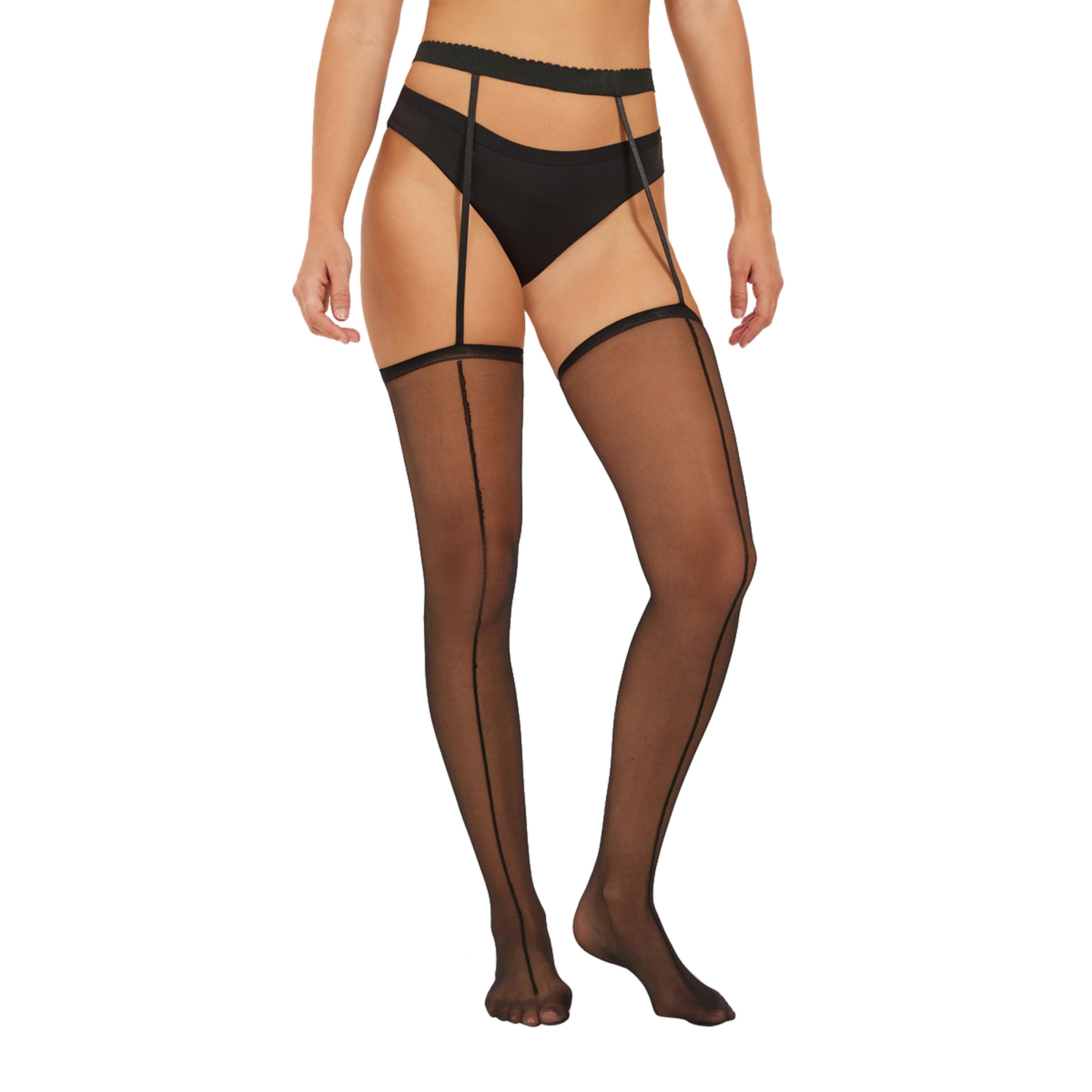 Styli Plain Garter Belt Stockings-women-clothing-lingerie-lingerieaccessories-image-1