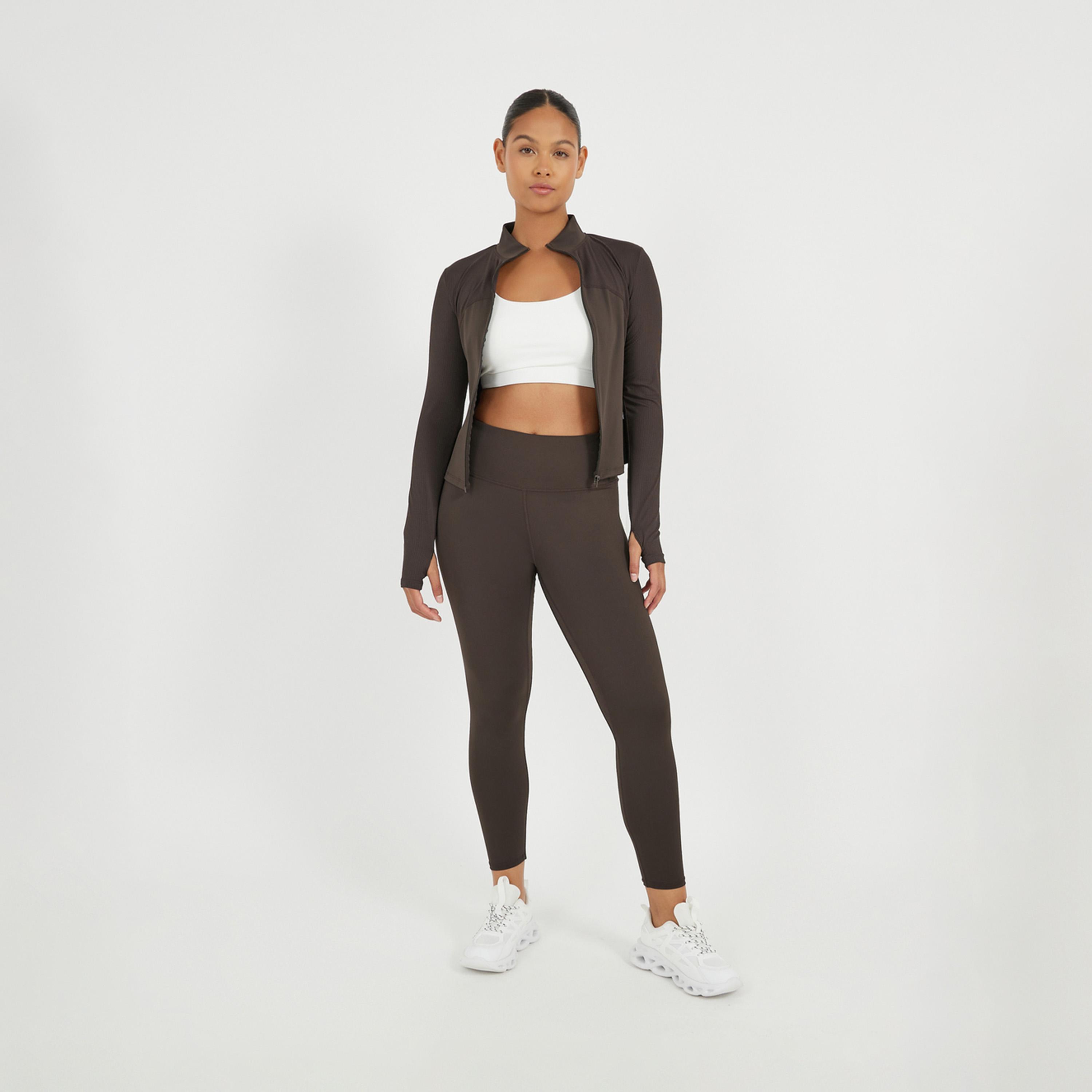 Styli Textured Panel Detail Zip Up Jacket-sports-women-clothing-tshirtsandvests-image-4