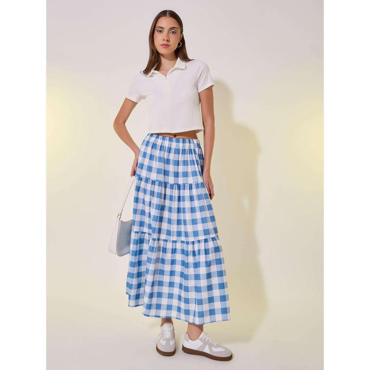 Take Two Checked Tiered Maxi Skirt-women-clothing-bottoms-skirts-image-1