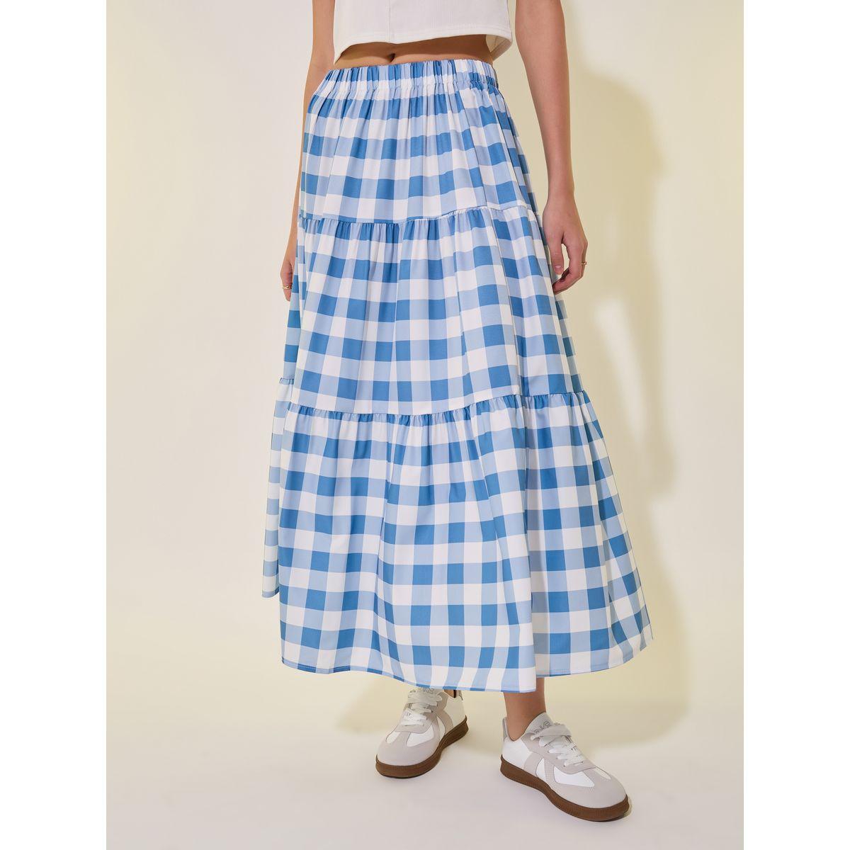 Take Two Checked Tiered Maxi Skirt-women-clothing-bottoms-skirts-image-2