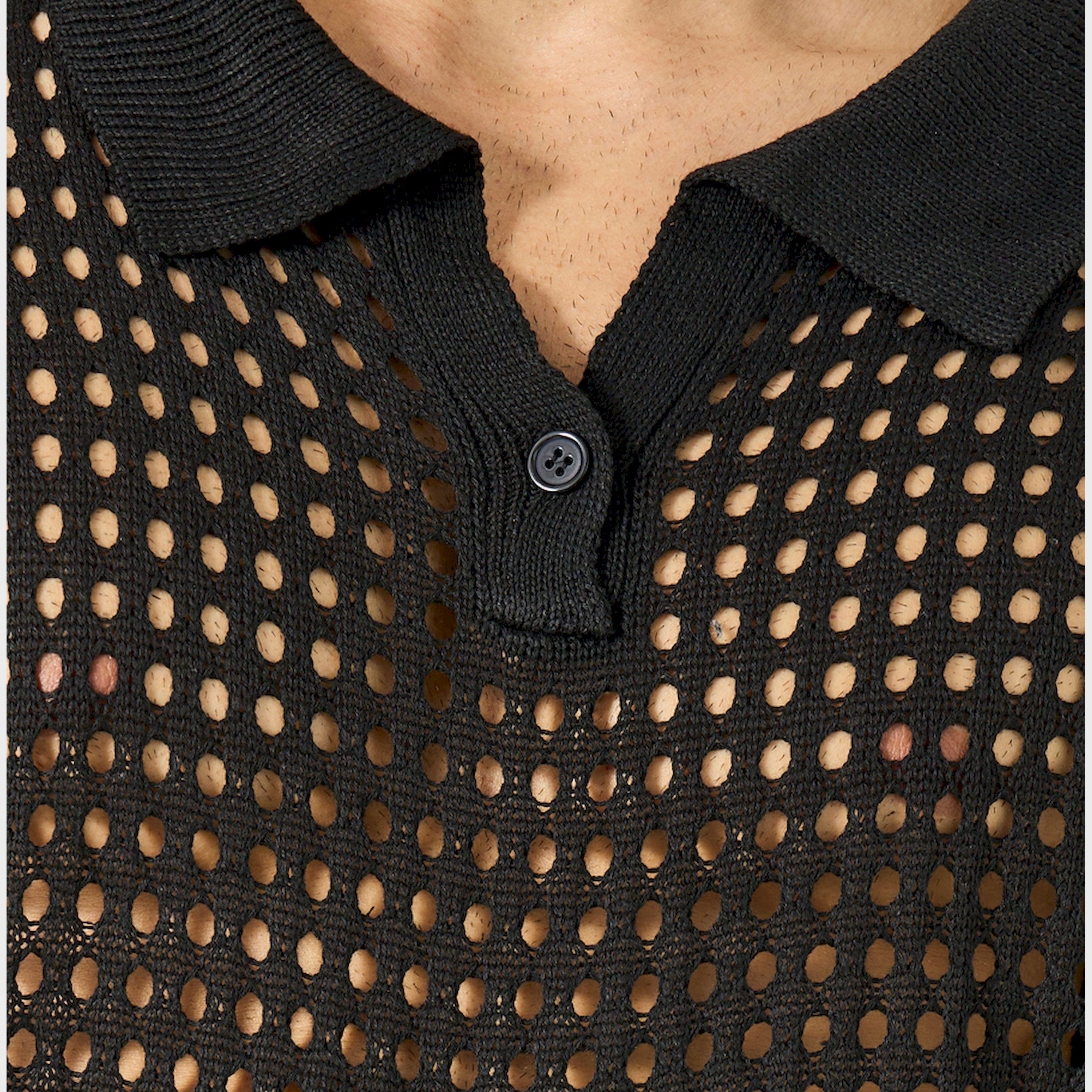 Styli Crochet Knit Oversized Revere Collar Polo T-Shirt-men-clothing-tshirtsandpolos-polos-image-3