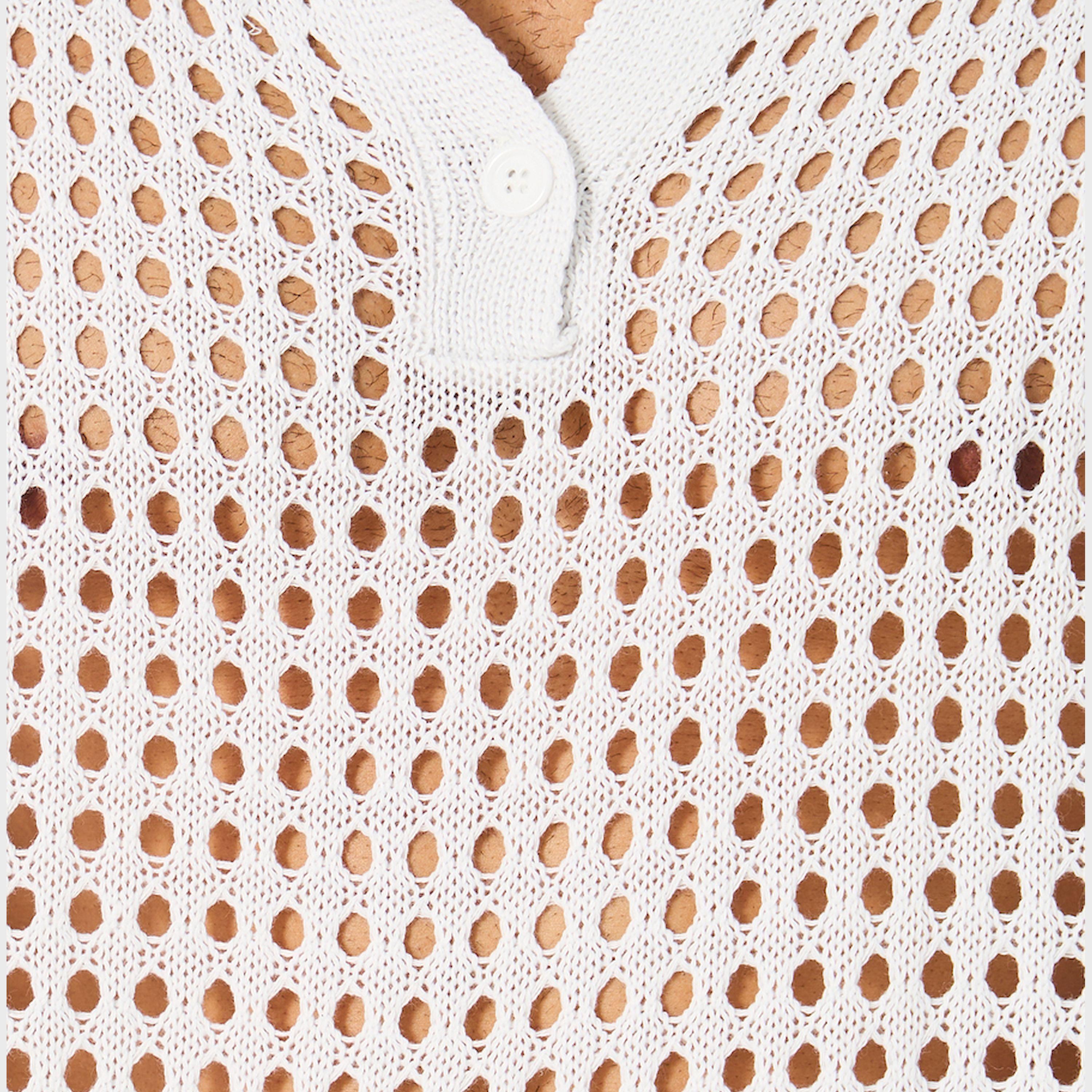 ستايلي - تي شيرت بولو كبير الحجم محبوك بالكروشيه-men-clothing-tshirtsandpolos-polos-image-3