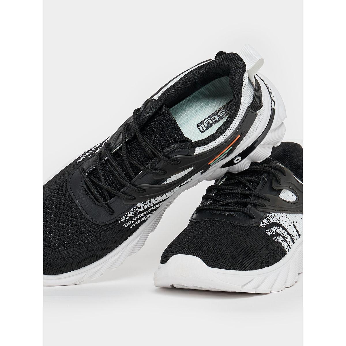 Styli Knitted Lace Up Graphic Print Sneakers-men-shoes-sneakers-image-3